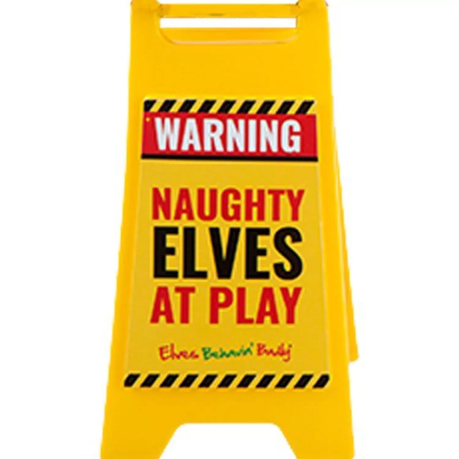 Naughty Elf Mini Warning Sign<Party Delights Discount