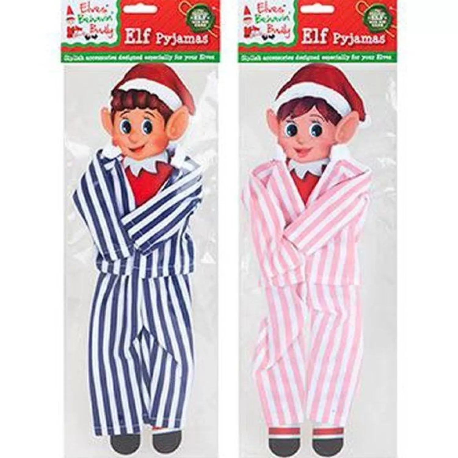 Naughty Elf Striped Pyjamas<Party Delights Outlet