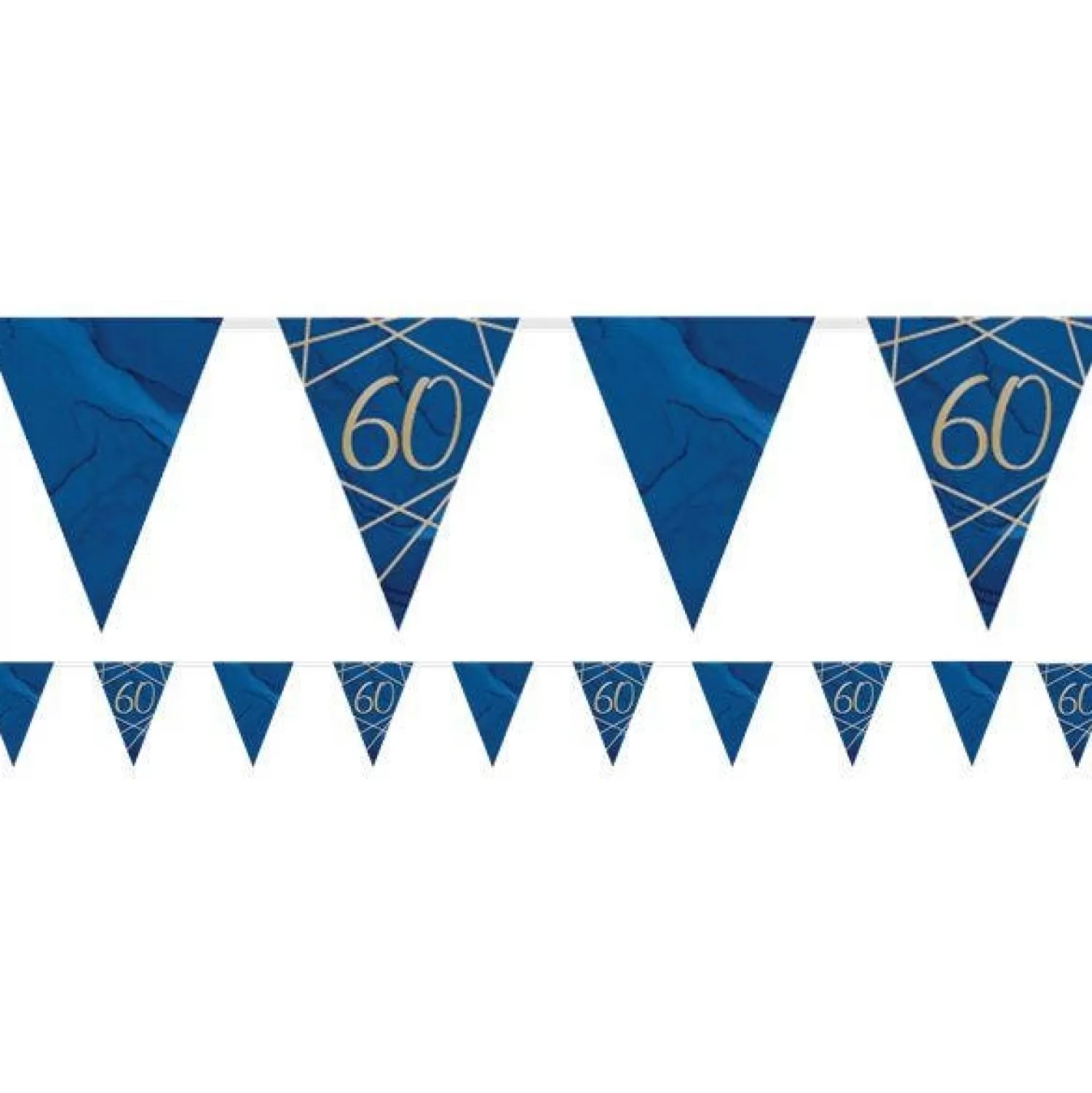 Discount Party Delights Navy & Gold Geode 60Th Birthday Paper Bunting - 3.7M