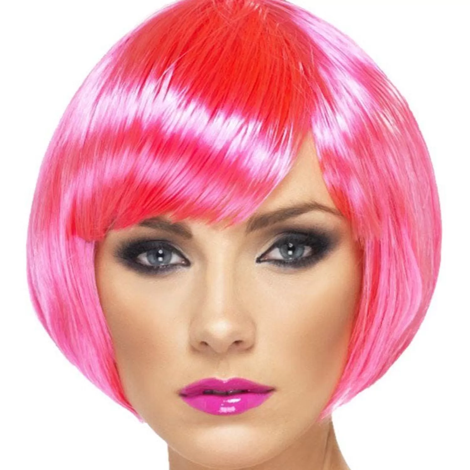 Clearance Party Delights Neon Pink Babe Bob Wig