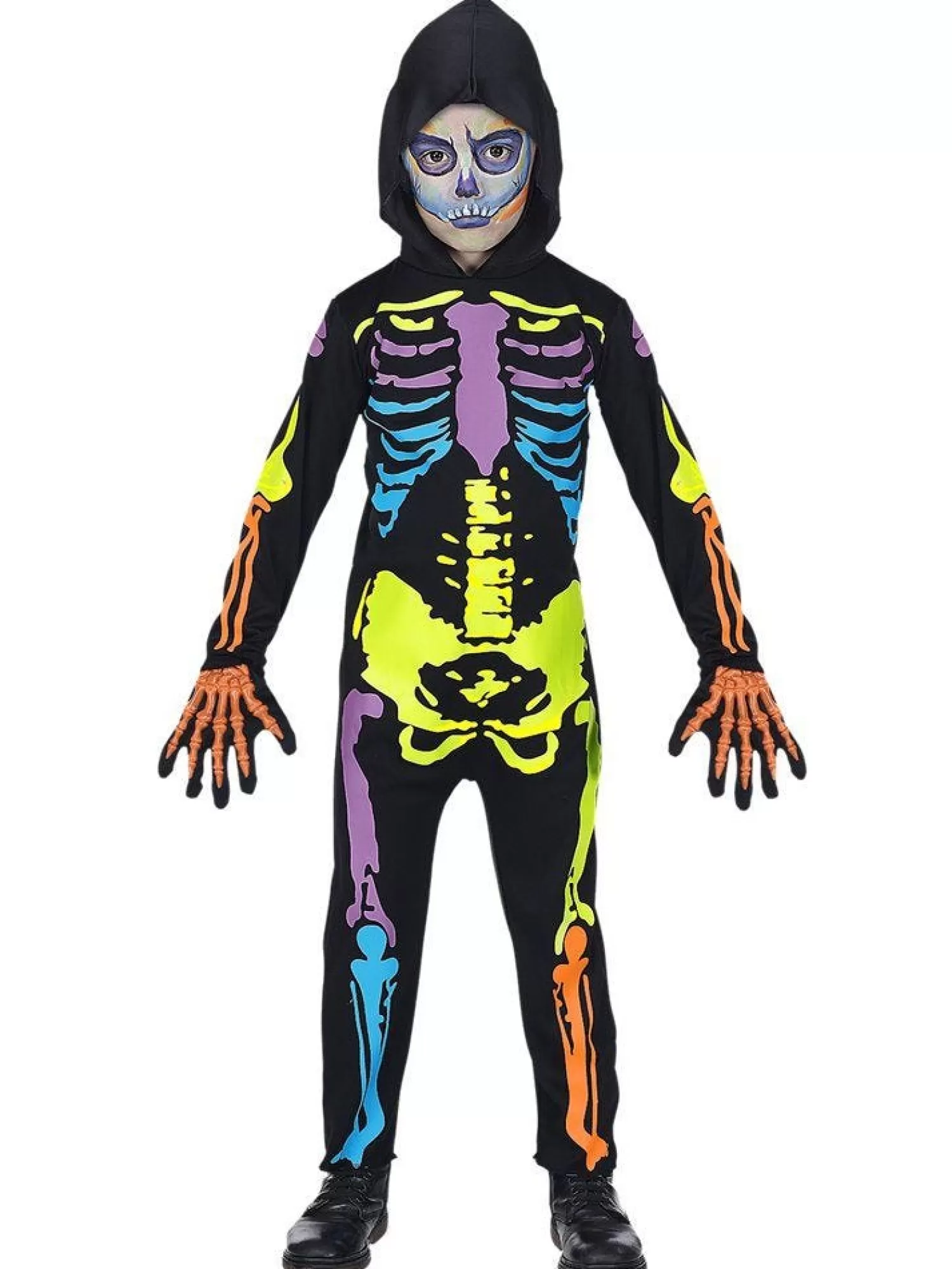 Neon Skeleton - Child And Teen Costume<Party Delights Shop