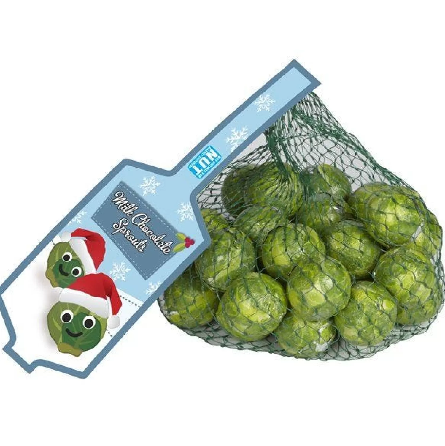 Fashion Party Delights Net Of Solid Milk Chocolate Brussels Sprouts - 75G