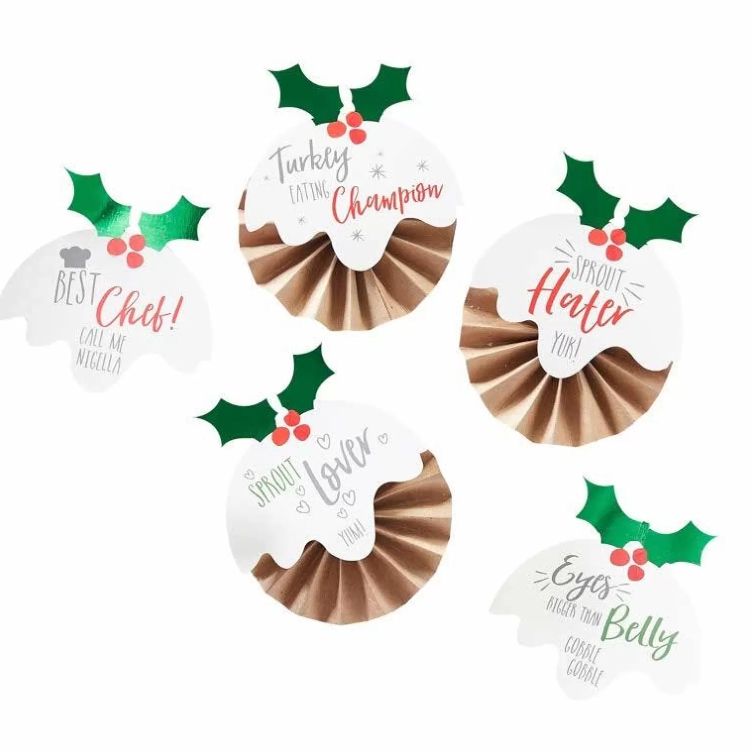 Novelty Christmas Day Badges - 8Cm (6Pk)<Party Delights Best