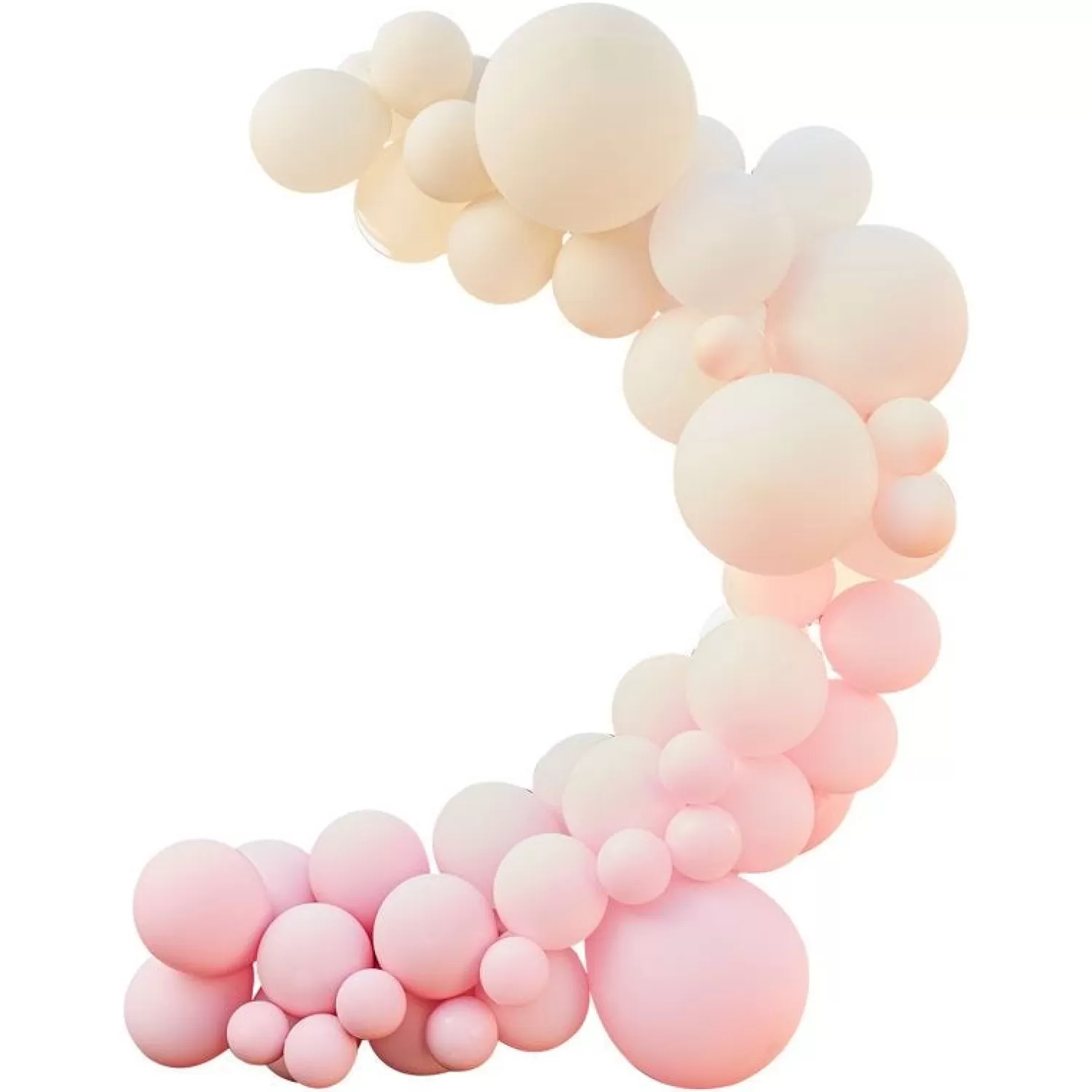 Fashion Party Delights Nude And Pink Balloon Arch Kit - 75 Balloons