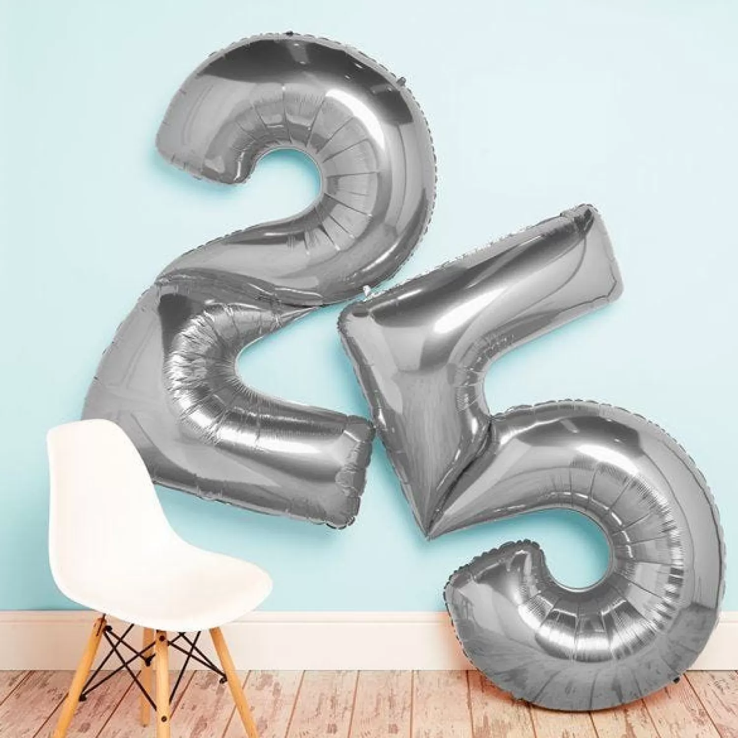 New Party Delights Number 3 Silver Foil Balloon - 64"