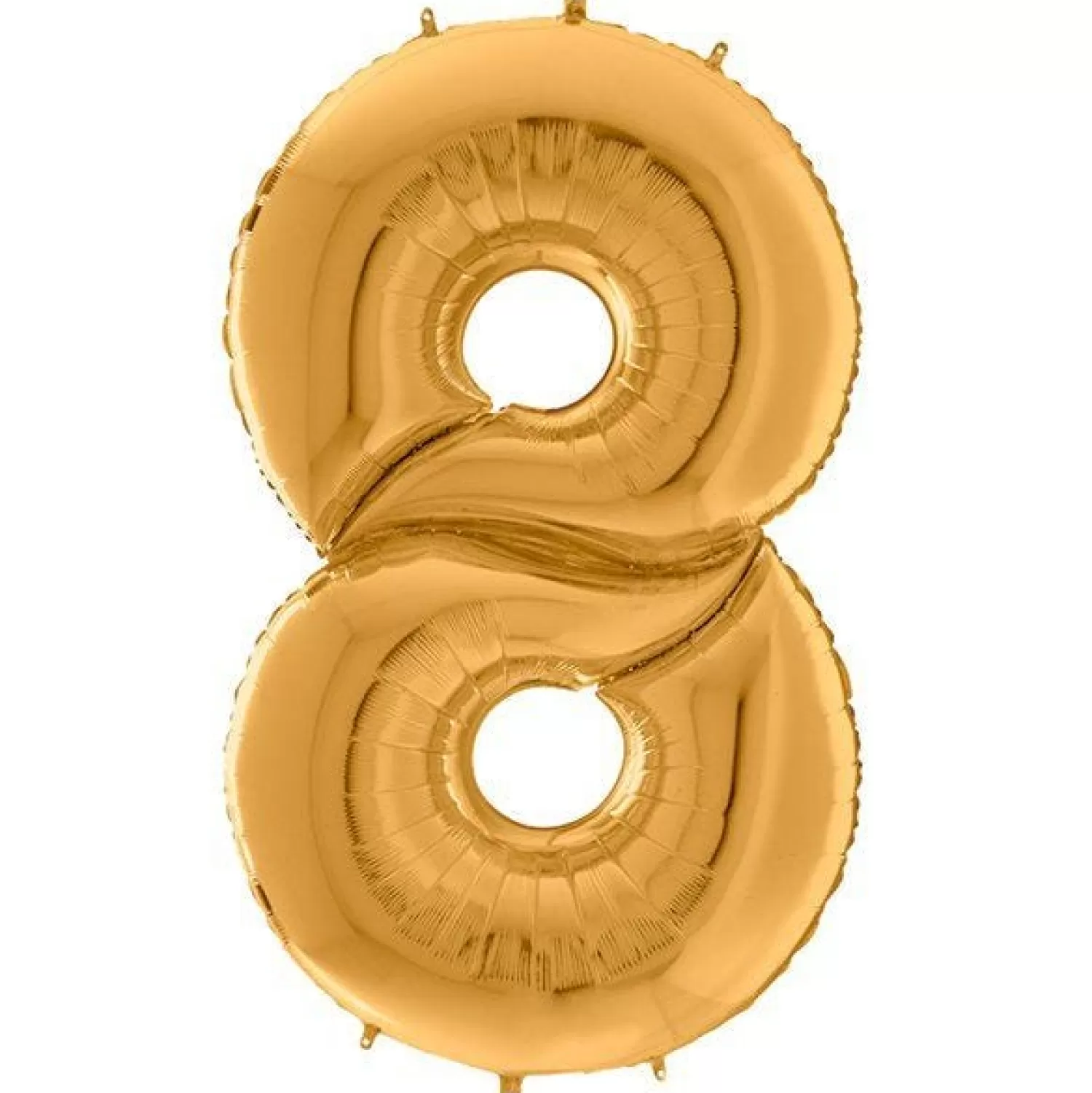 New Party Delights Number 8 Gold Foil Balloon - 64"