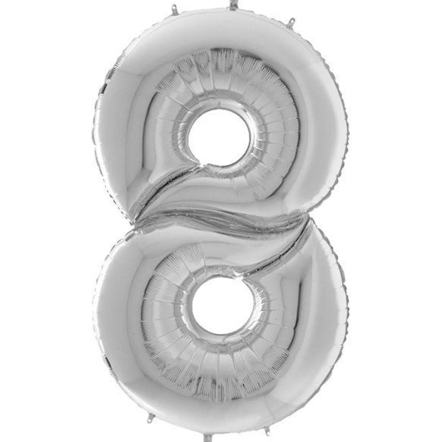 Cheap Party Delights Number 8 Silver Foil Balloon - 64"