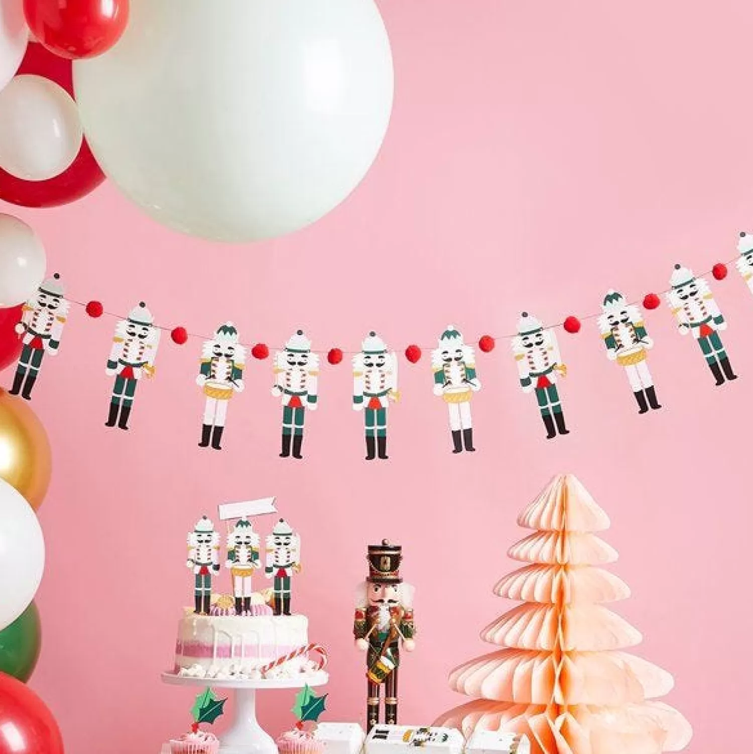 New Party Delights Nutcracker Pom Pom Garland - 2M