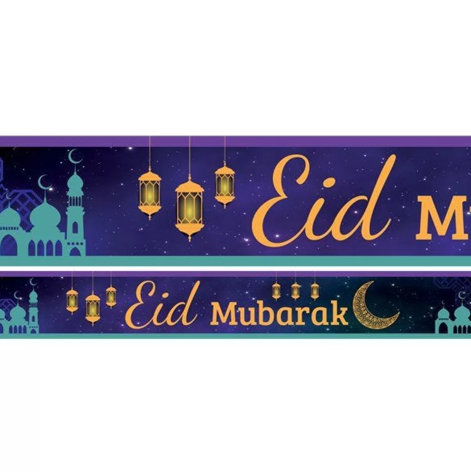 Cheap Party Delights Opulent Eid Yard Banners (3Pk)