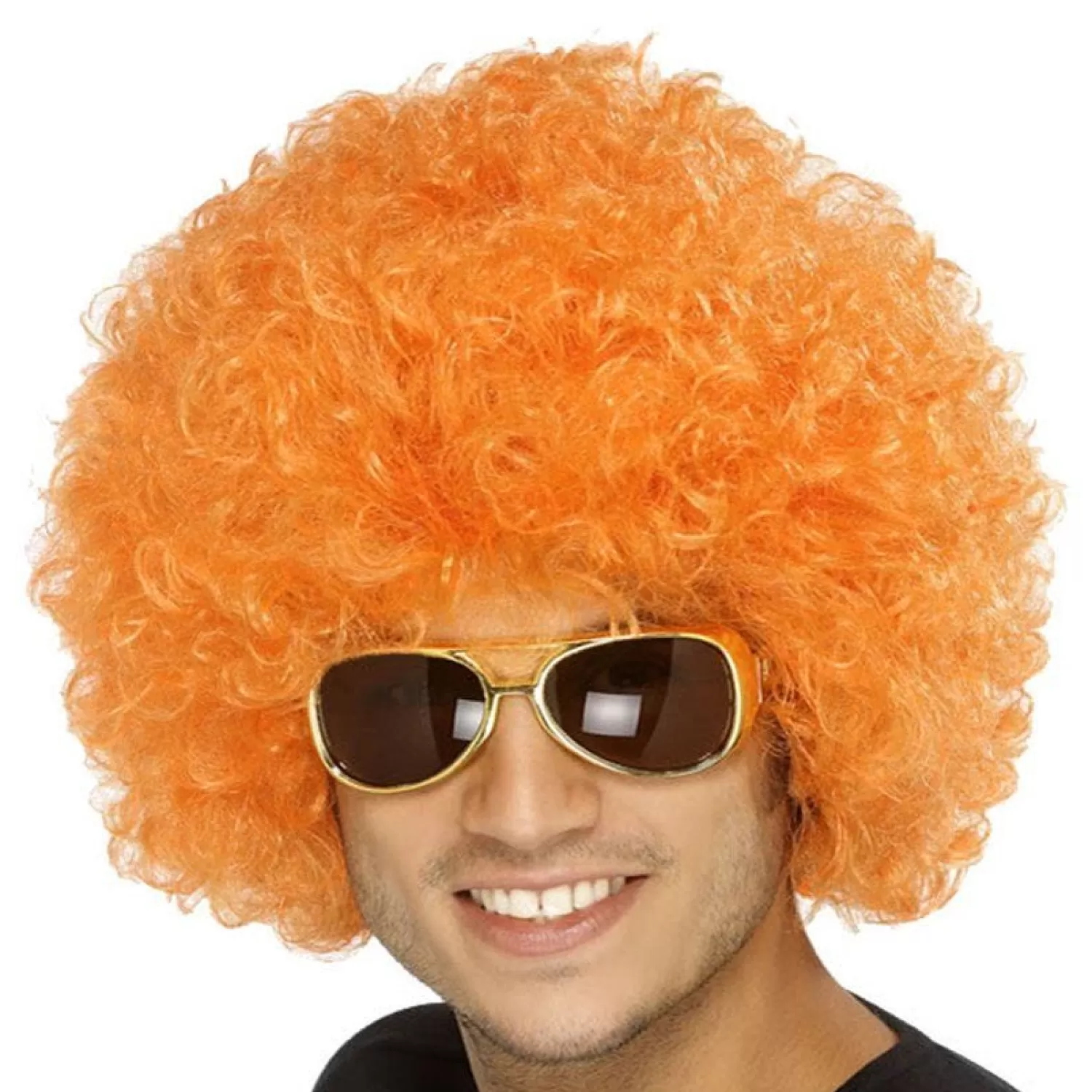 New Party Delights Orange Afro Wig