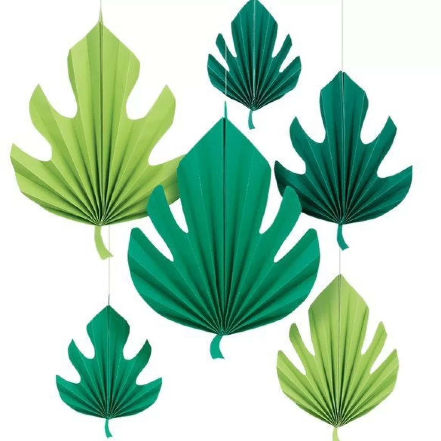 Discount Party Delights Palm Leaf Paper Fan Decorations (6Pk)