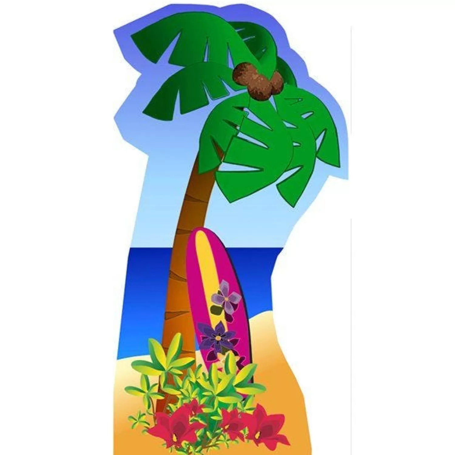 Fashion Party Delights Palm Tree Cardboard Cutout - 190Cm X 94Cm