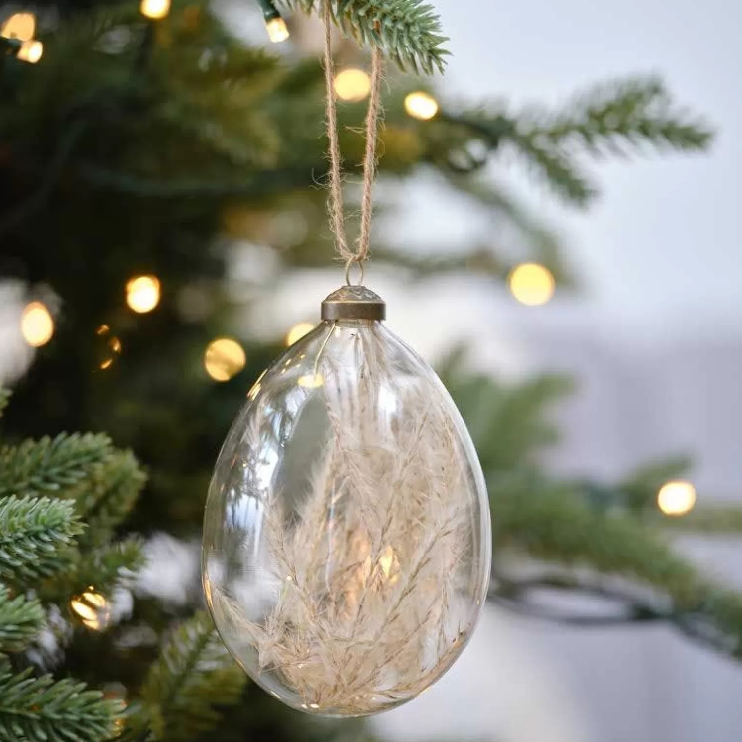 Pampas Bauble Tree Decorations - 14Cm (2Pk)<Party Delights Hot