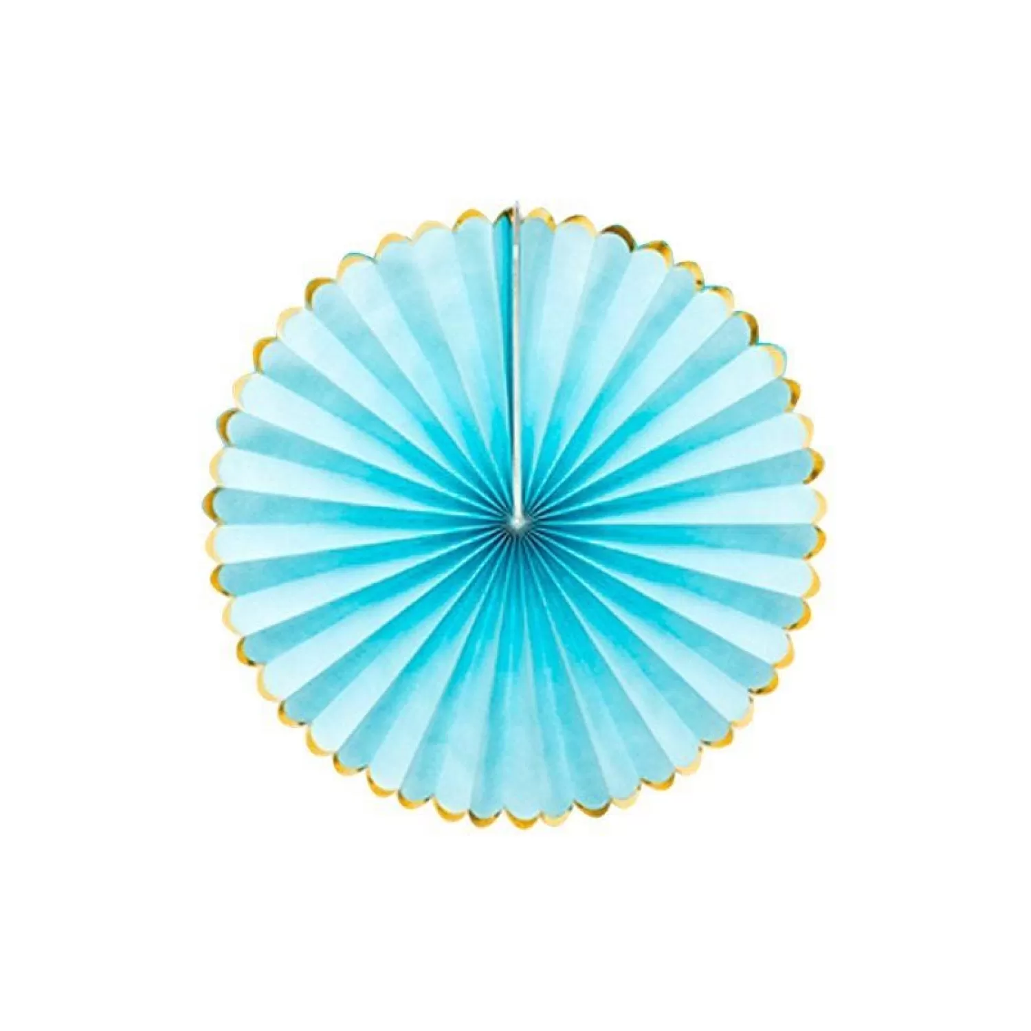 Best Party Delights Pastel Blue & Gold Paper Fans (3Pk)