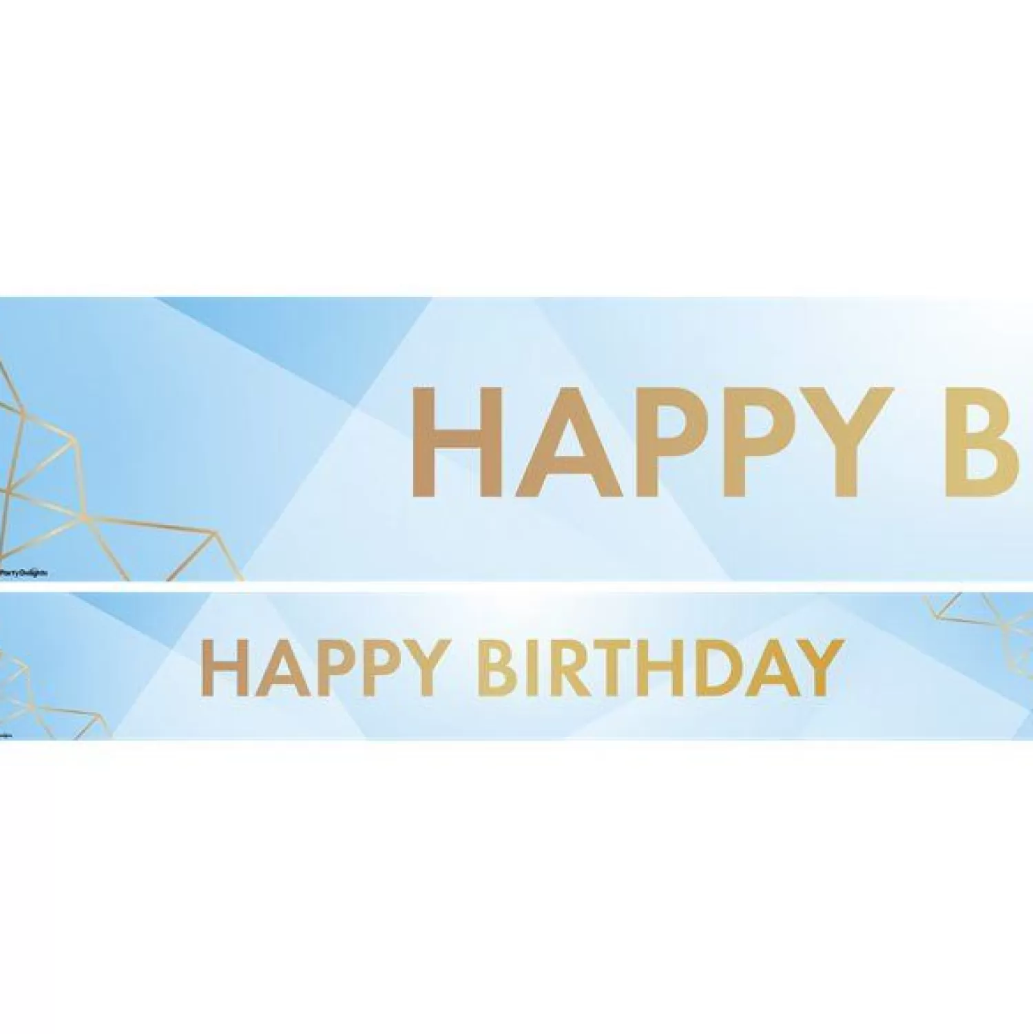 Cheap Party Delights Pastel Blue Happy Birthday Paper Banners - 1M (3Pk)