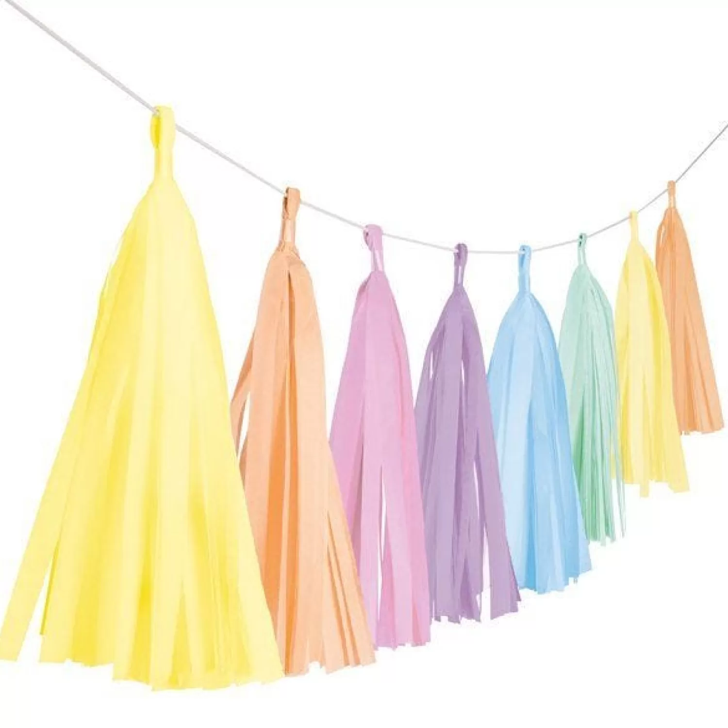 Cheap Party Delights Pastel Rainbow Tassel Garland - 3M