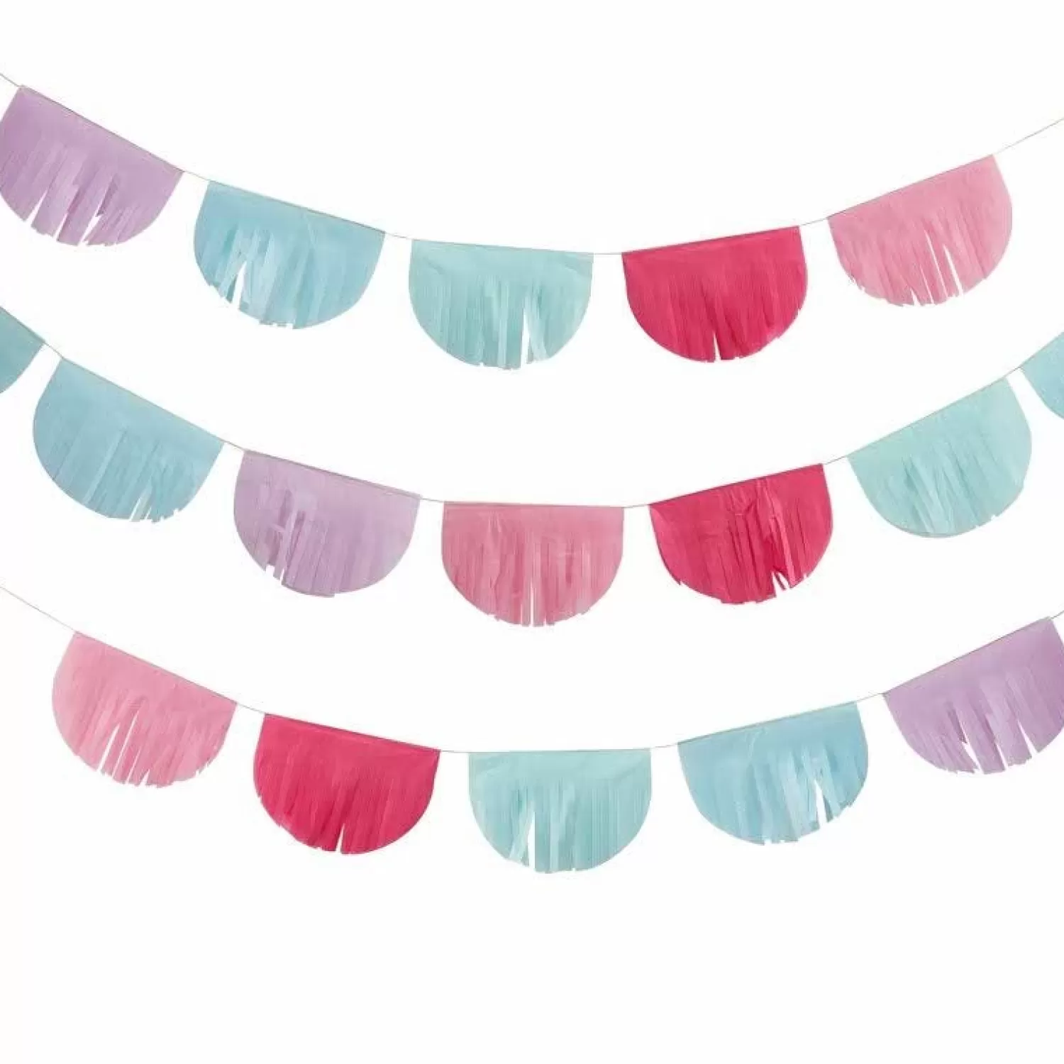 Sale Party Delights Pastel Tissue Paper Fringe Bunting - 3M