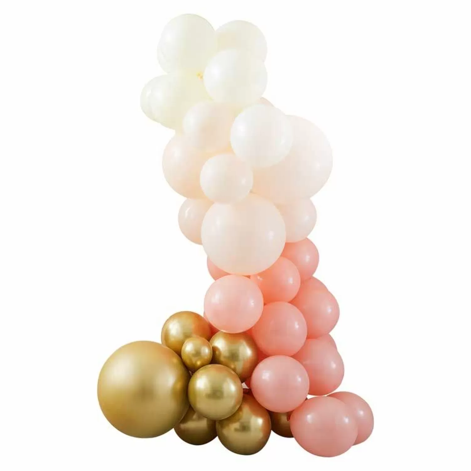 Cheap Party Delights Peach And Gold Balloon Arch - 75 Balloons