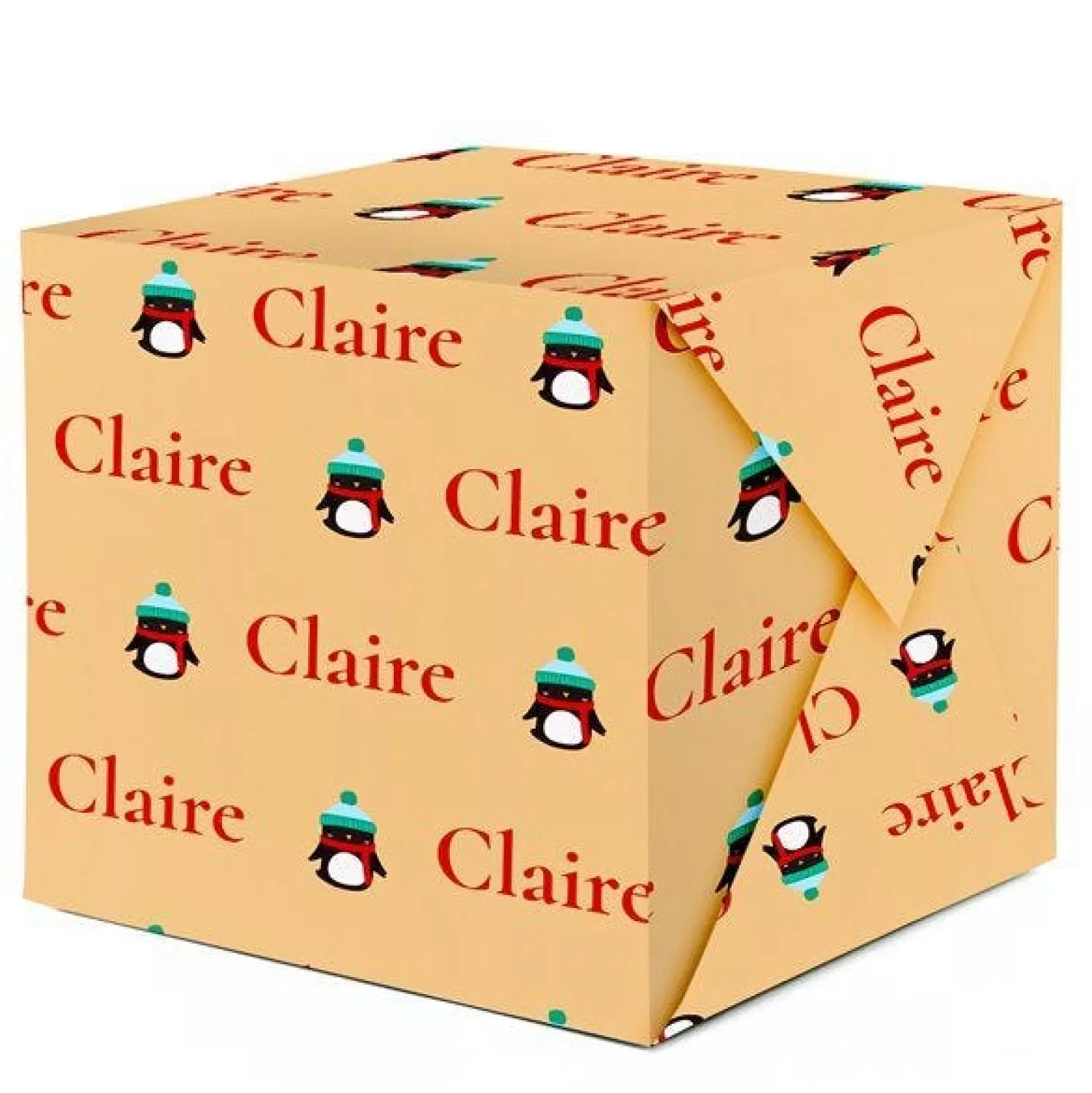 Penguin Christmas Personalised Wrapping Paper- 62 X 100Cm Sheet<Party Delights Fashion