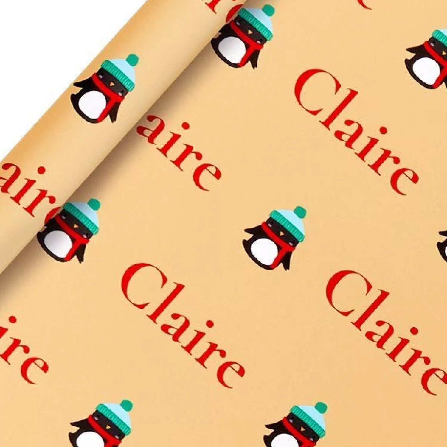 Penguin Christmas Personalised Wrapping Paper- 62 X 100Cm Sheet<Party Delights Fashion