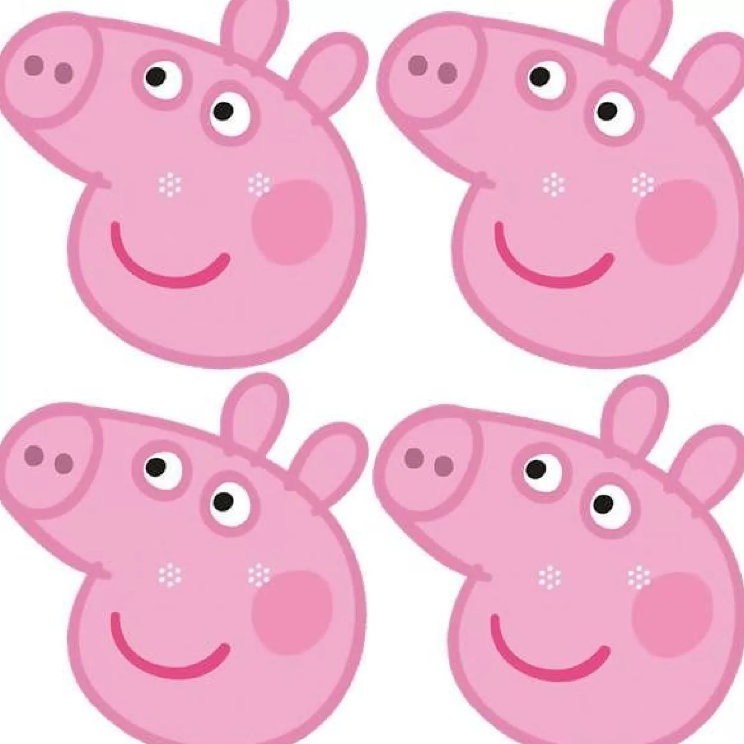 Cheap Party Delights Peppa Pig Fun Face Masks (6Pk)