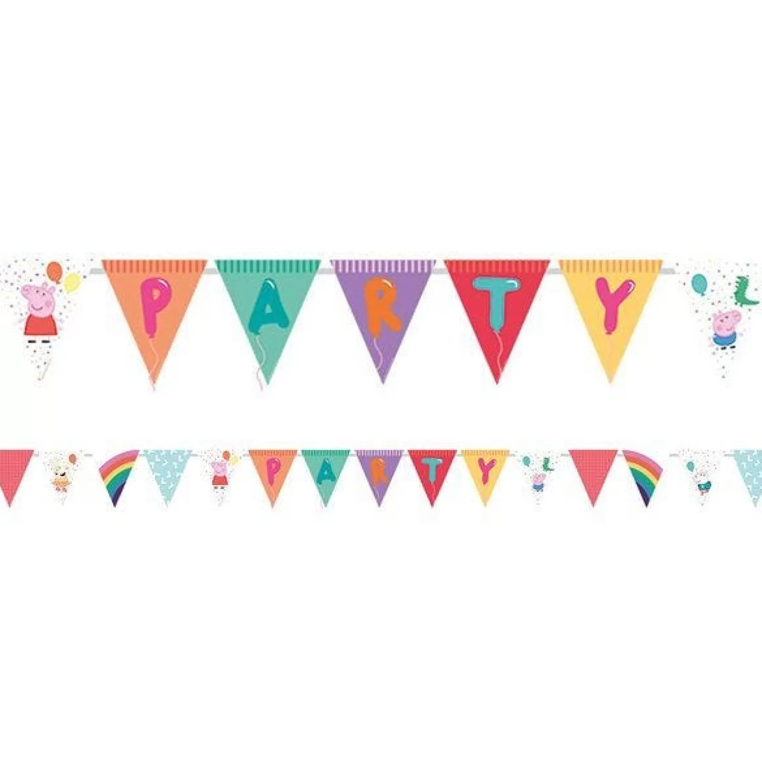 Cheap Party Delights Peppa Pig Paper Bunting - 3.3M