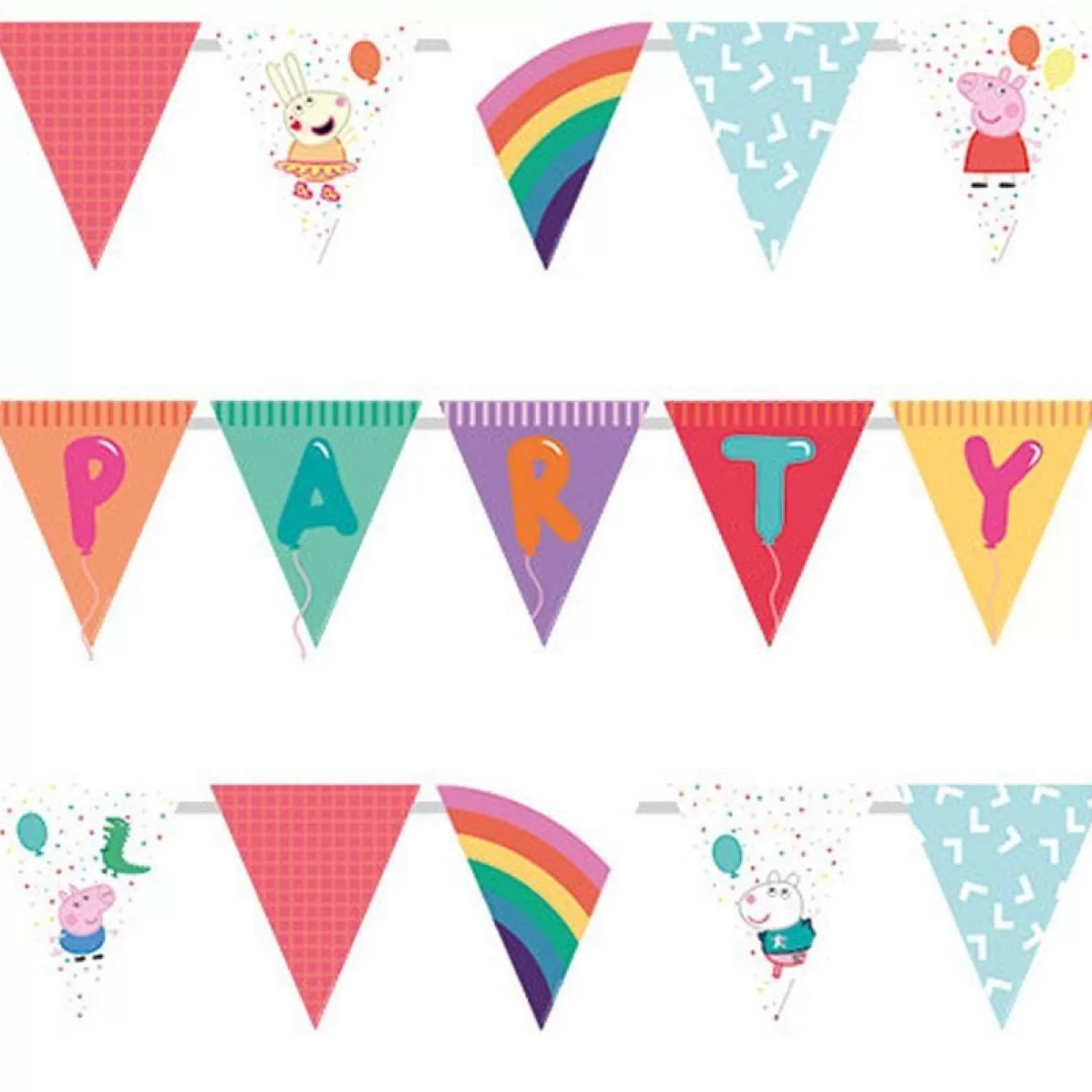 Cheap Party Delights Peppa Pig Paper Bunting - 3.3M