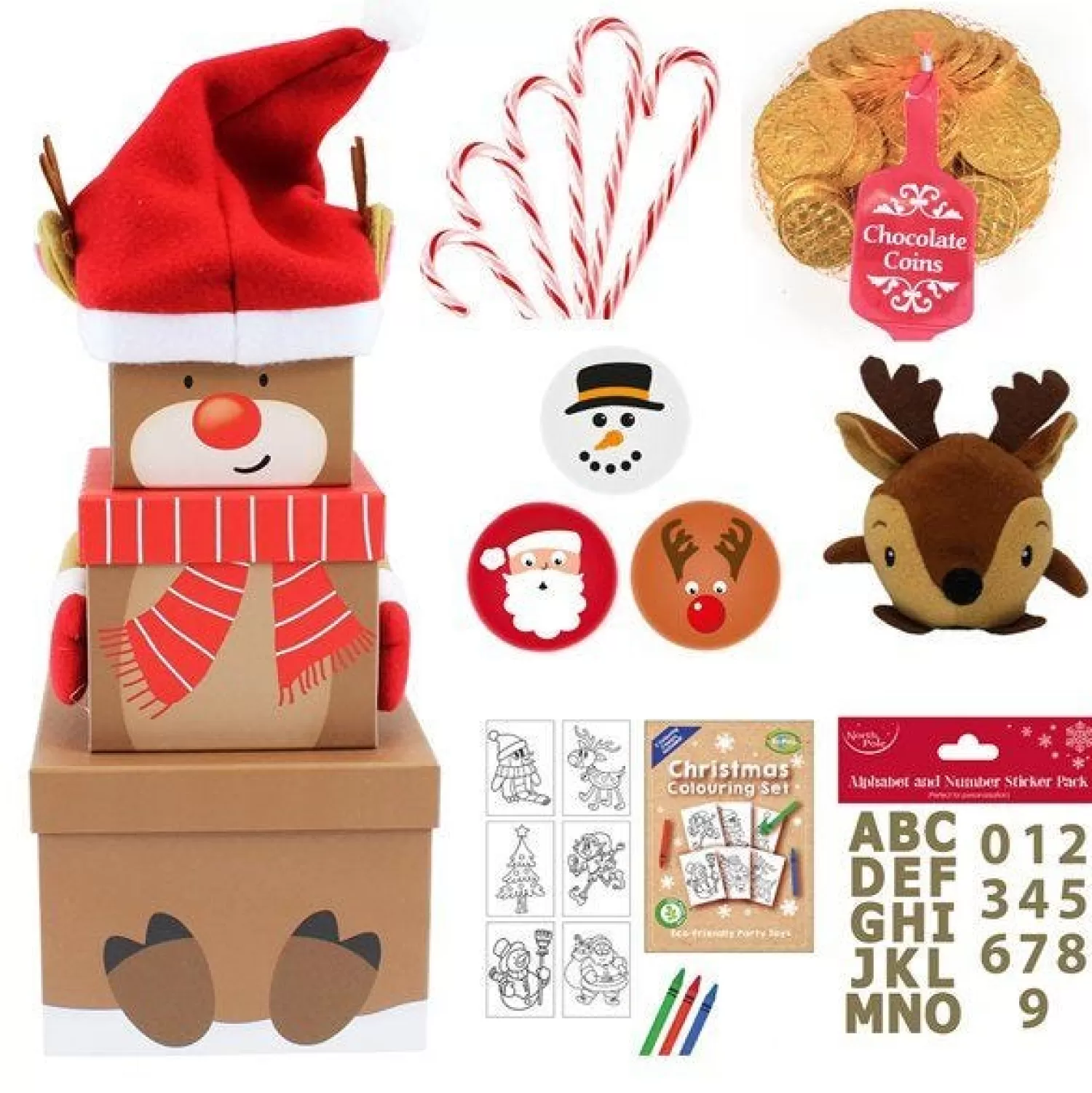 Personalised Reindeer Stacking Box Kit<Party Delights New