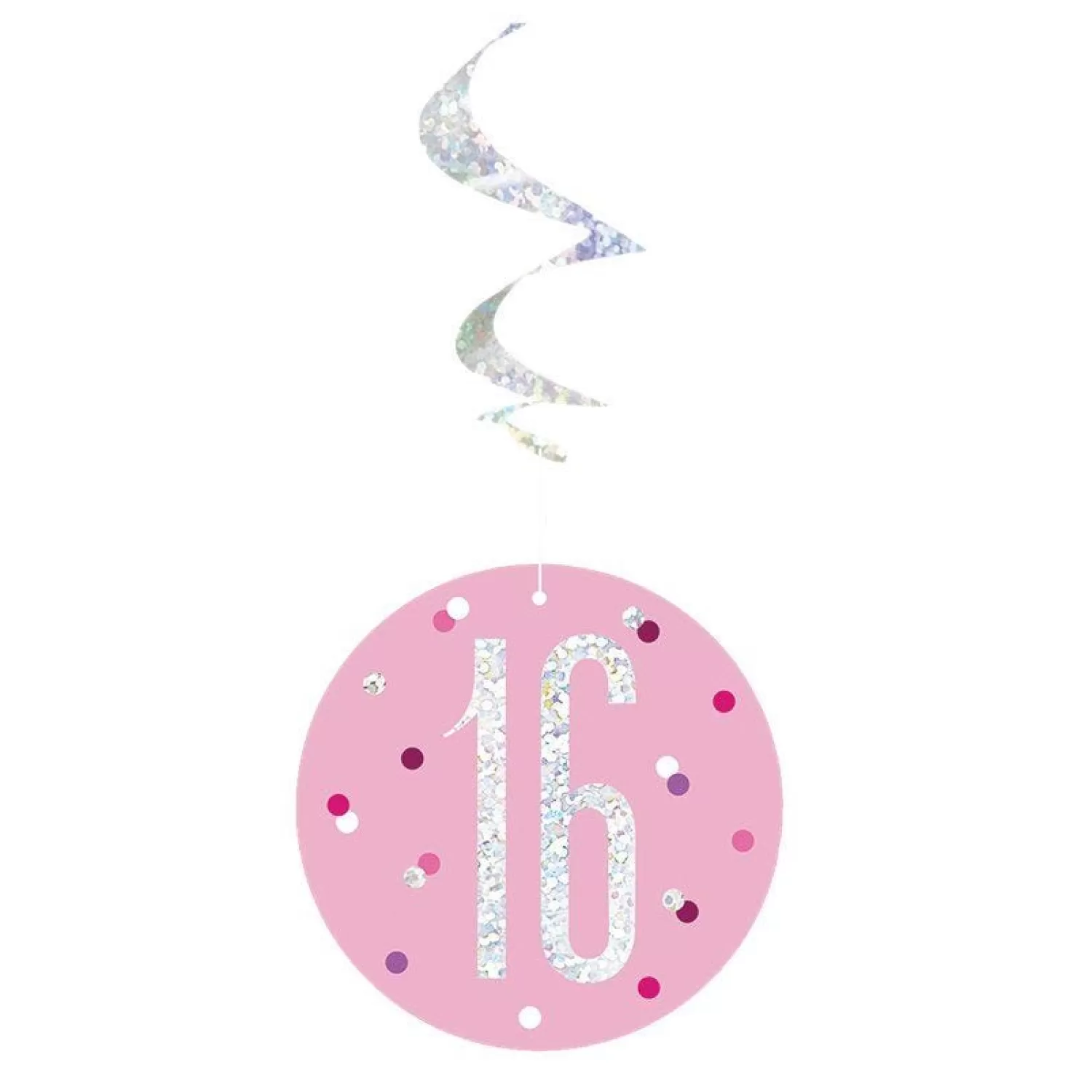 Best Sale Party Delights Pink 16Th Birthday Hanging Swirls - 80Cm