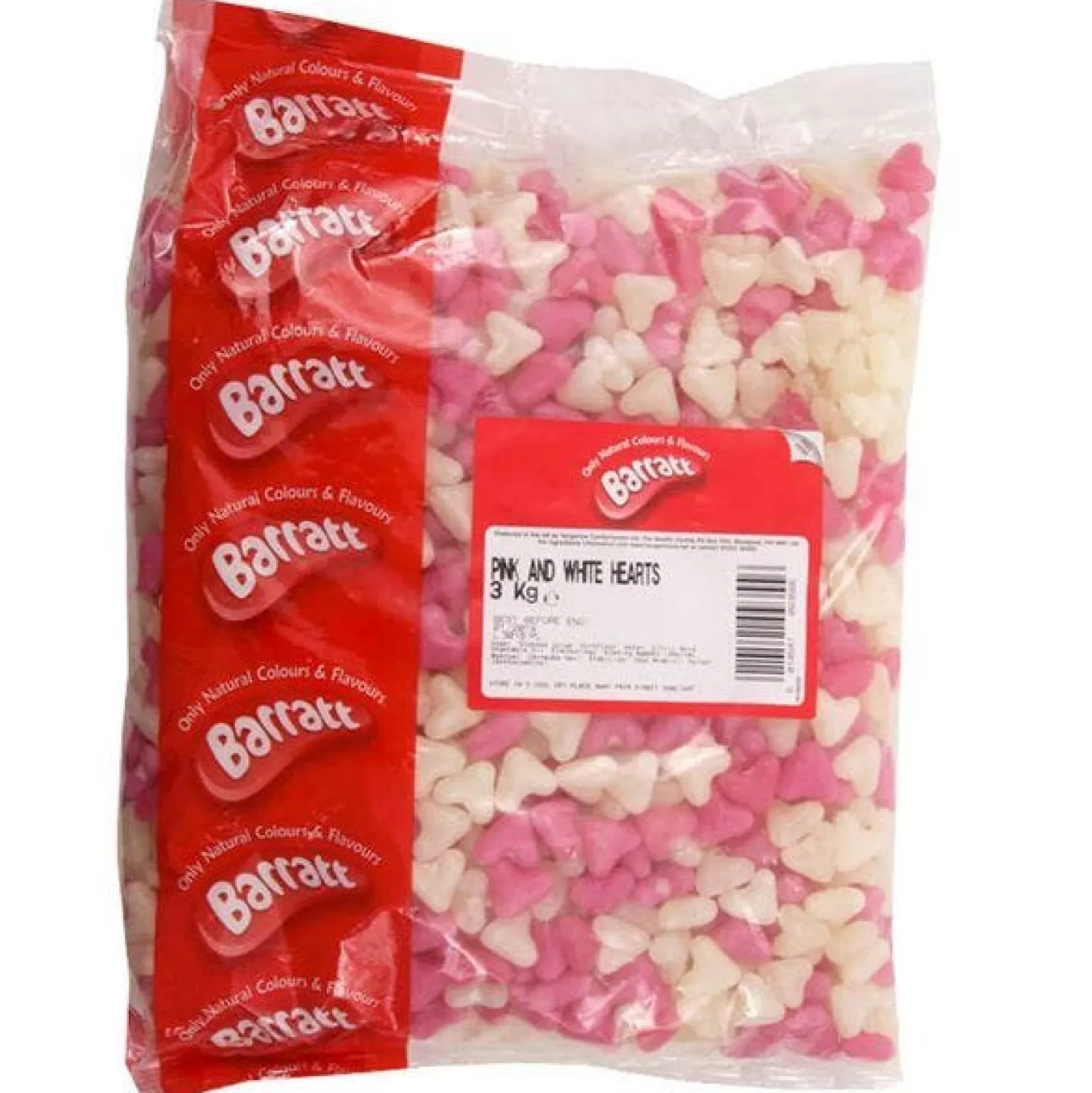 Flash Sale Party Delights Pink & White Jelly Love Hearts 3Kg Bulk Bag