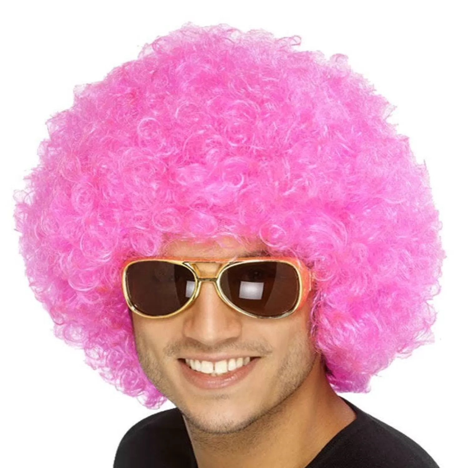 Fashion Party Delights Pink Afro Wig