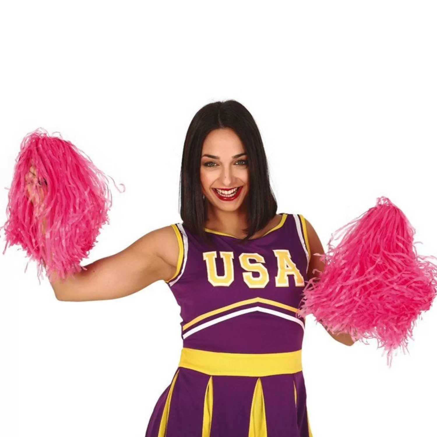 Discount Party Delights Pink Cheerleading Pom Poms - Standard