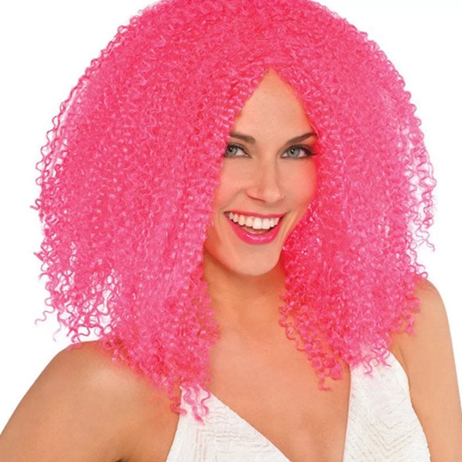 Pink Crimped Wig<Party Delights Fashion