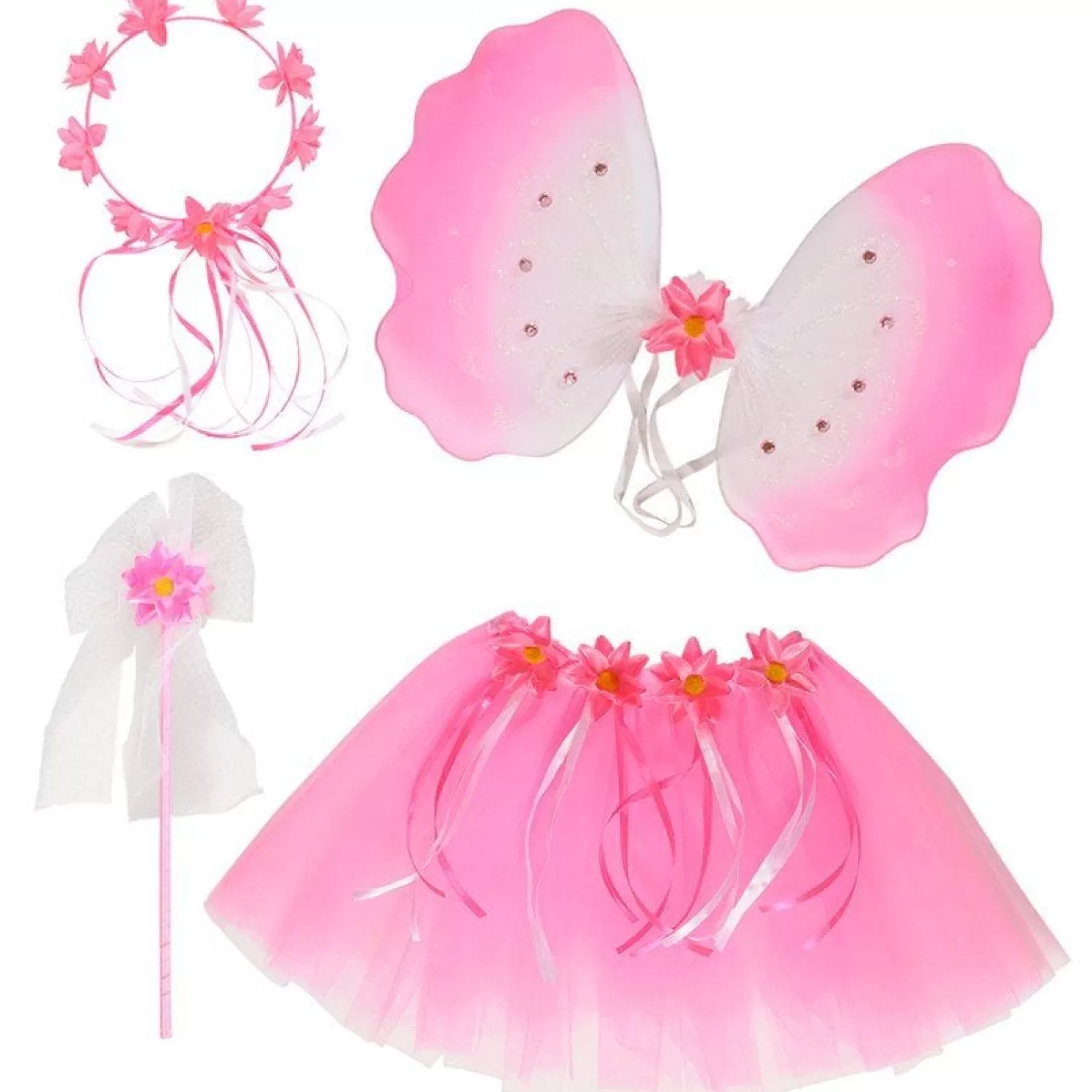 Clearance Party Delights Pink Flower Fairy Accessory Kit - Child