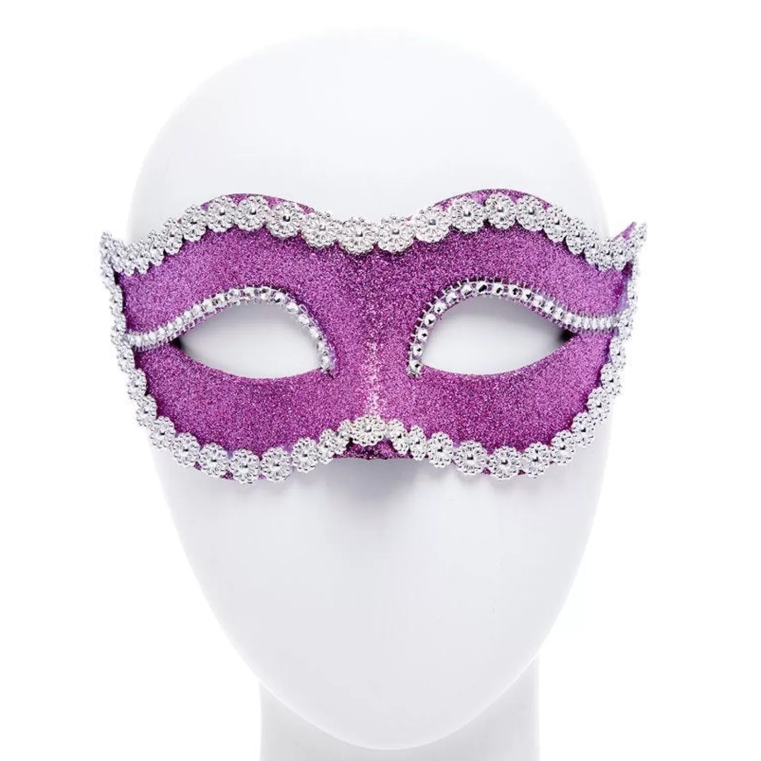 Sale Party Delights Pink Glitter Masquerade Mask