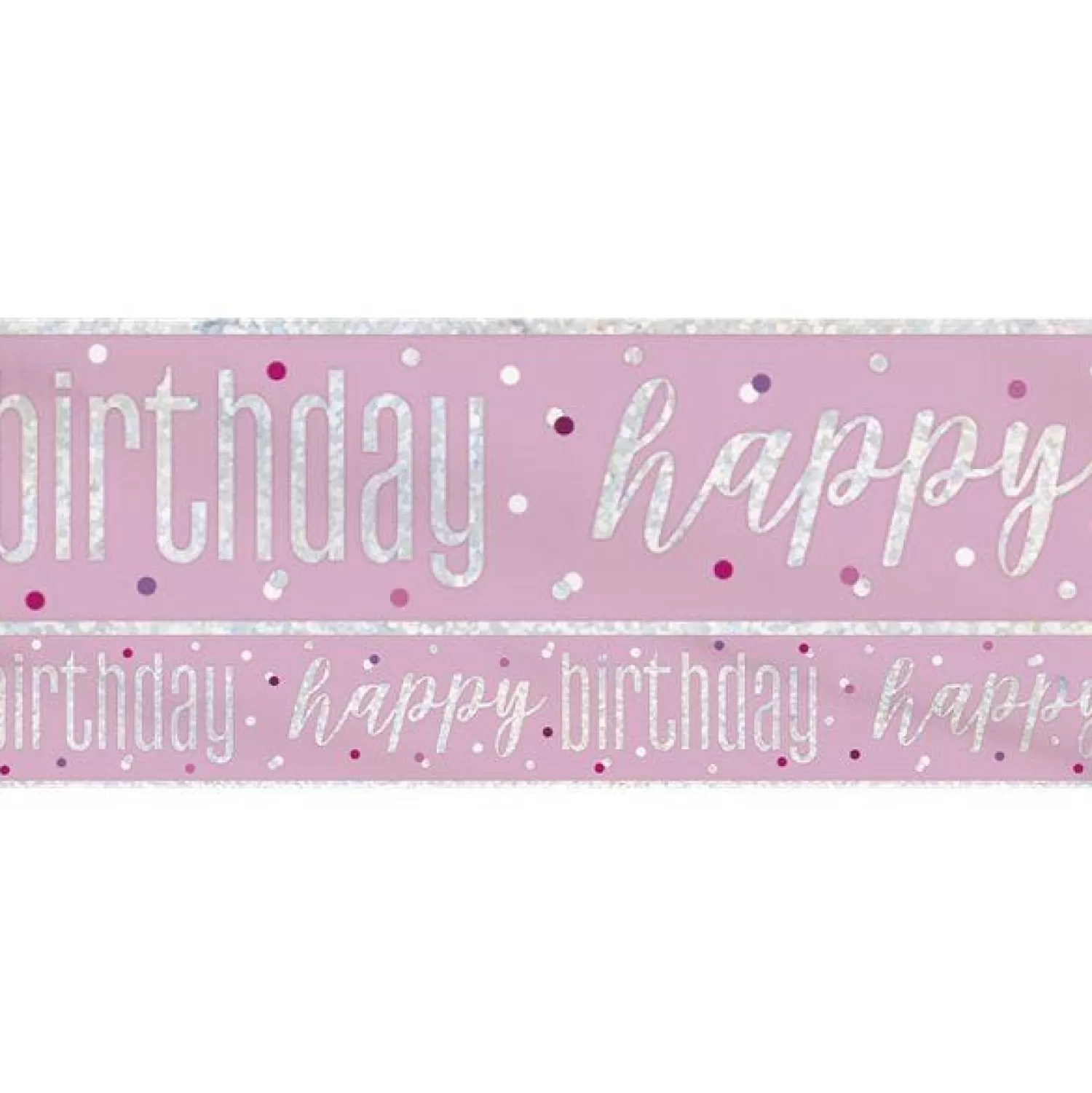 Sale Party Delights Pink 'Happy Birthday' Foil Banner - 2.75M