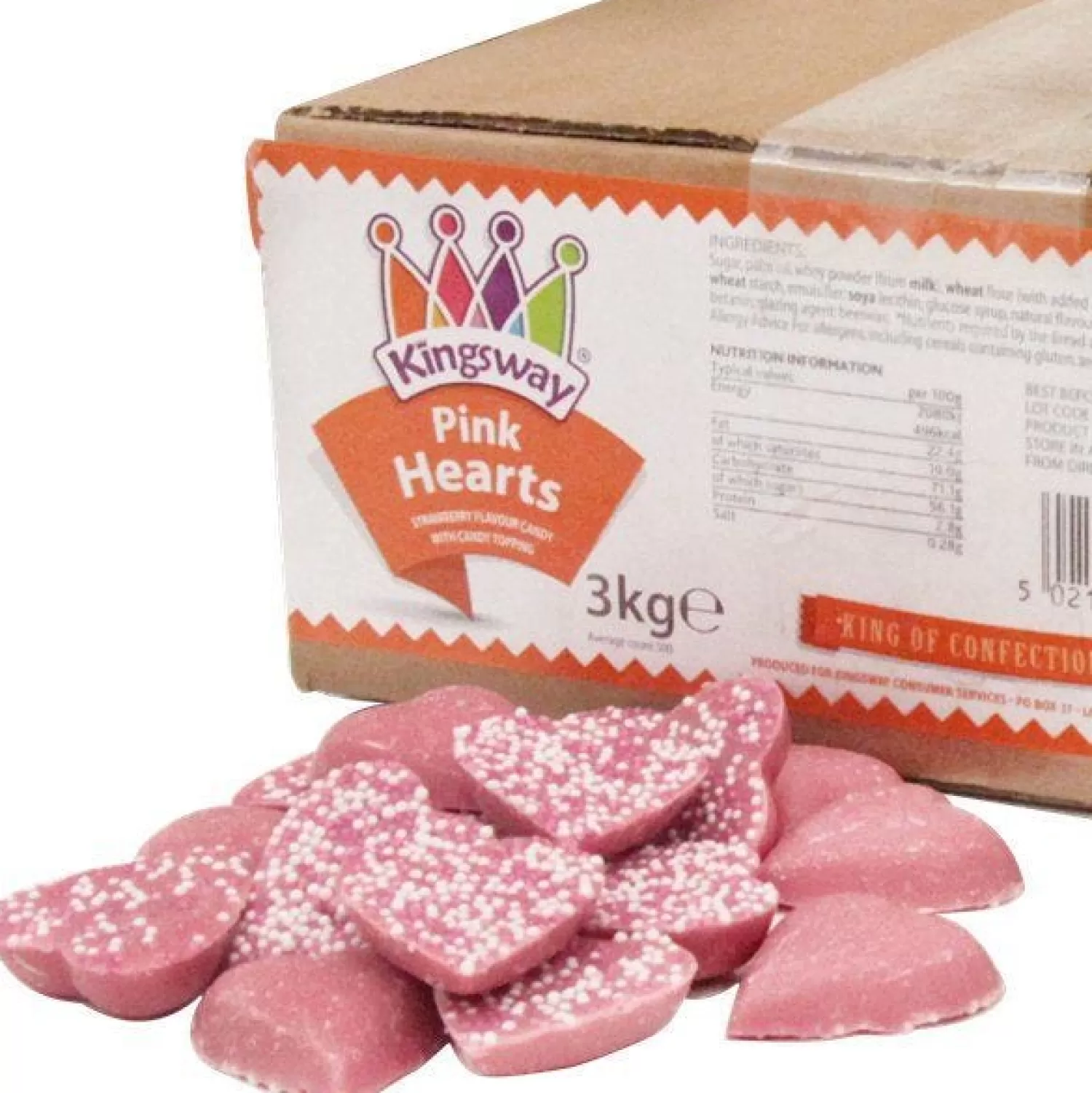 Clearance Party Delights Pink Hearts - 3Kg