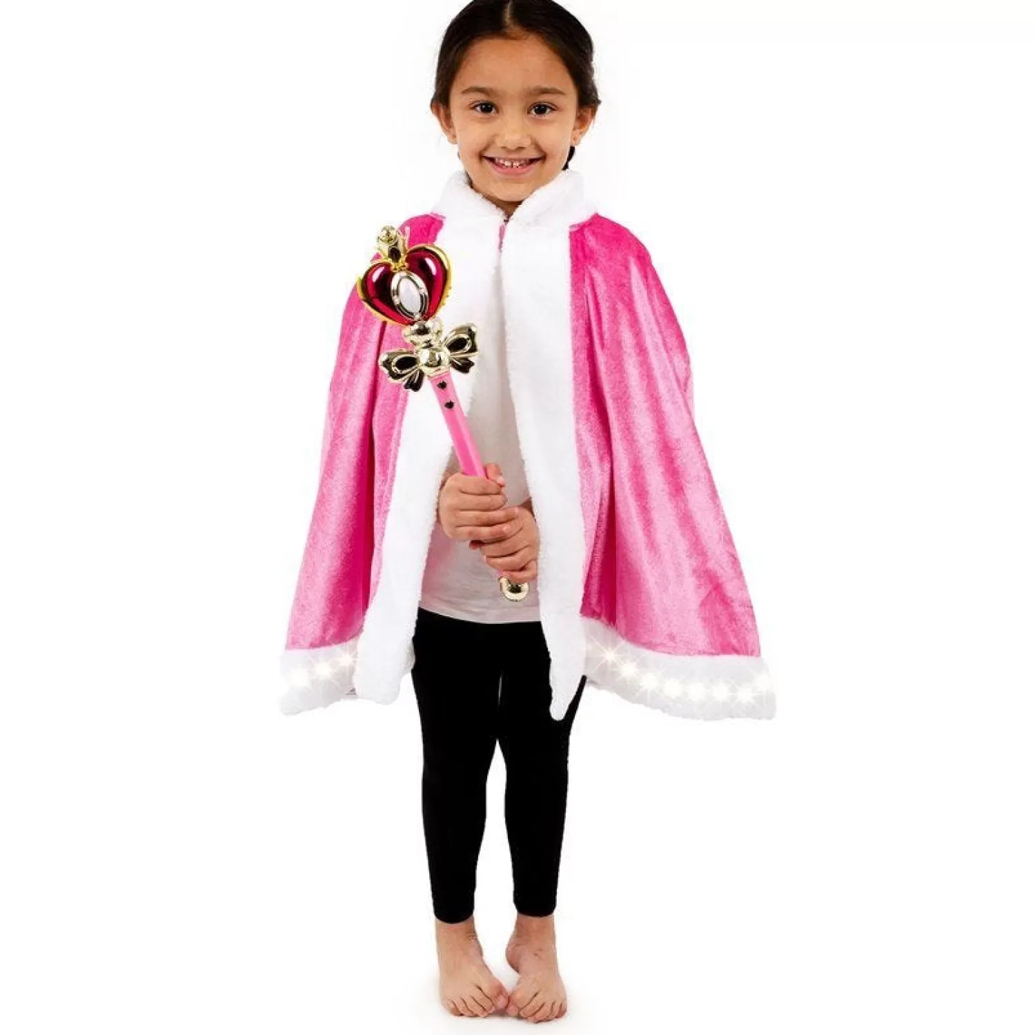 Online Party Delights Pink Light Up Cape & Wand - Child