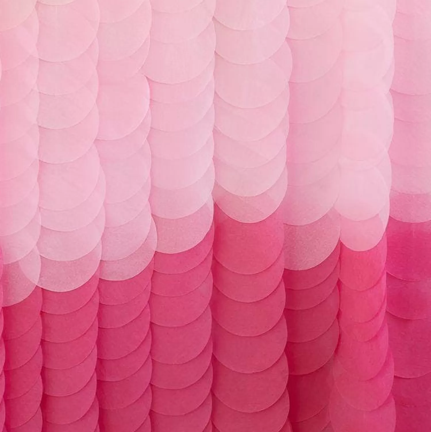 Discount Party Delights Pink Ombre Tissue Paper Discs Backdrop