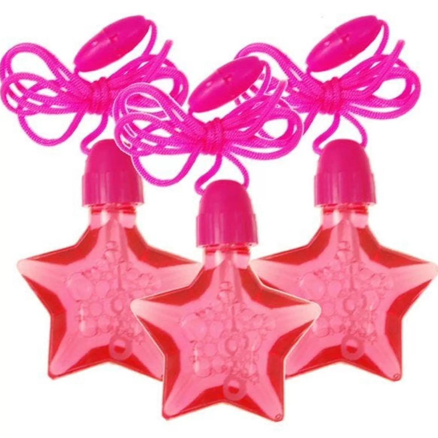 Outlet Party Delights Pink Star Bubble Necklaces - 14.7Ml (4Pk)