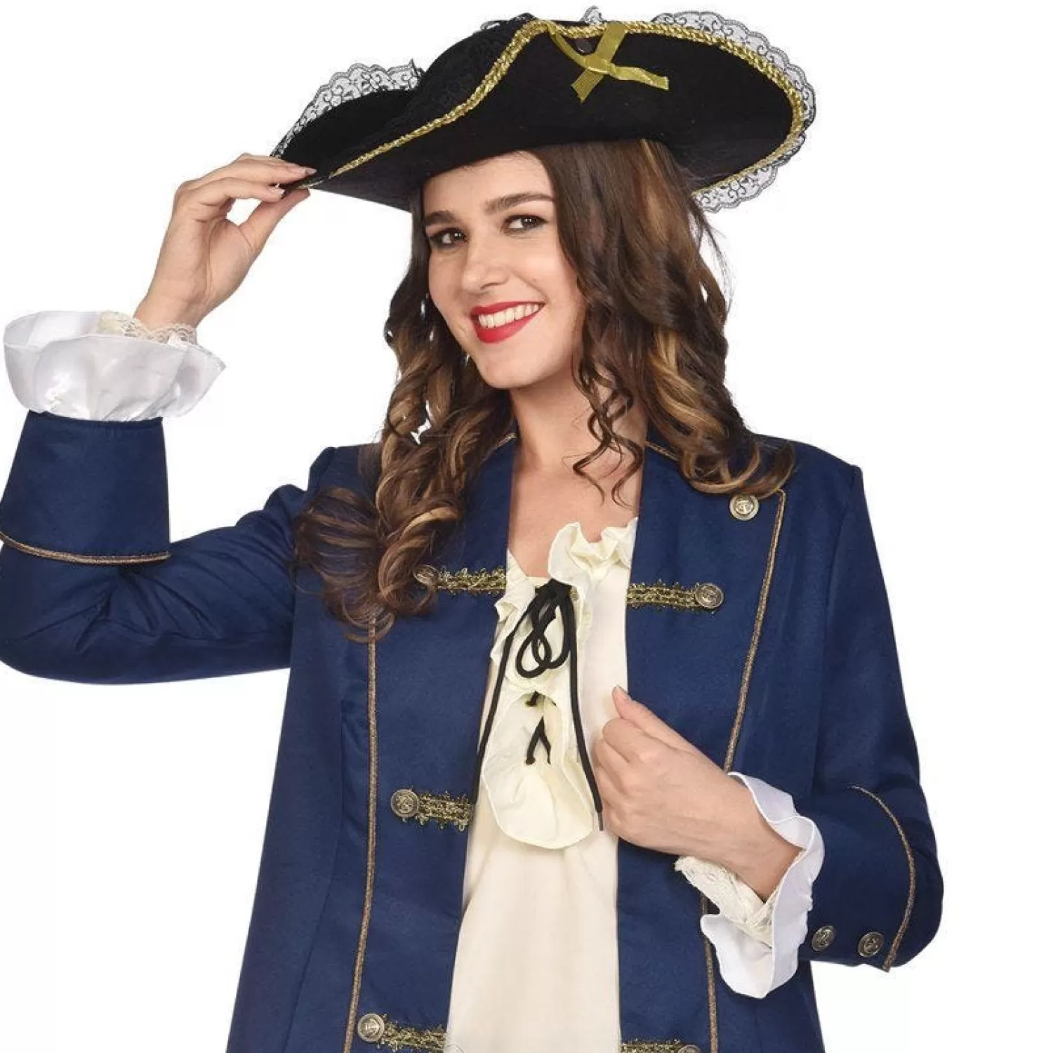 Fashion Party Delights Pirate Hat Lace Trim