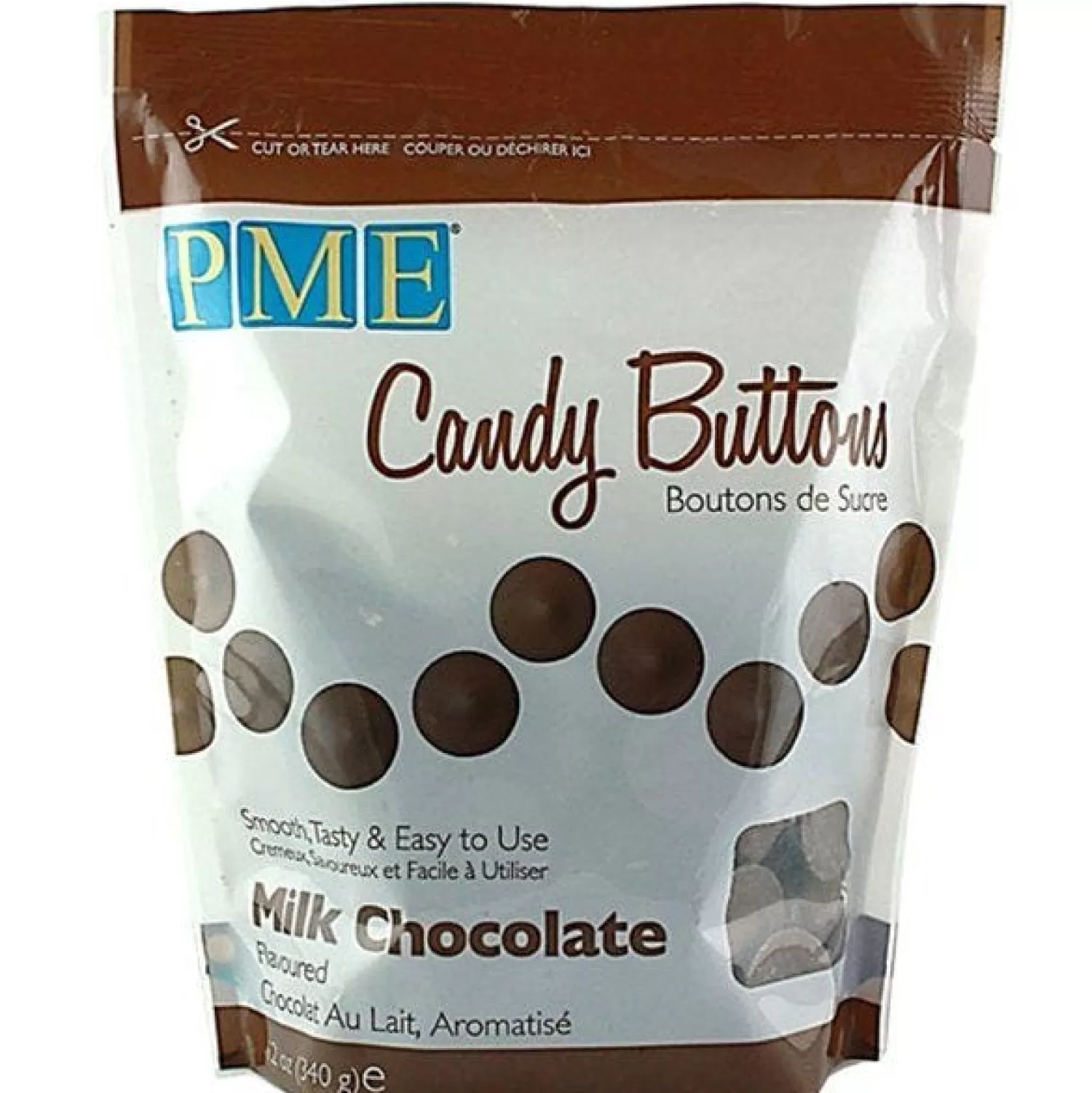 Shop Party Delights Pme Candy Buttons - Milk Chocolate Flavour