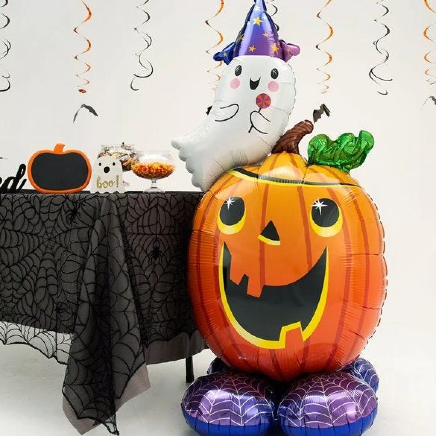 Pumpkin & Ghost Airloonz Balloon - 56"<Party Delights Discount