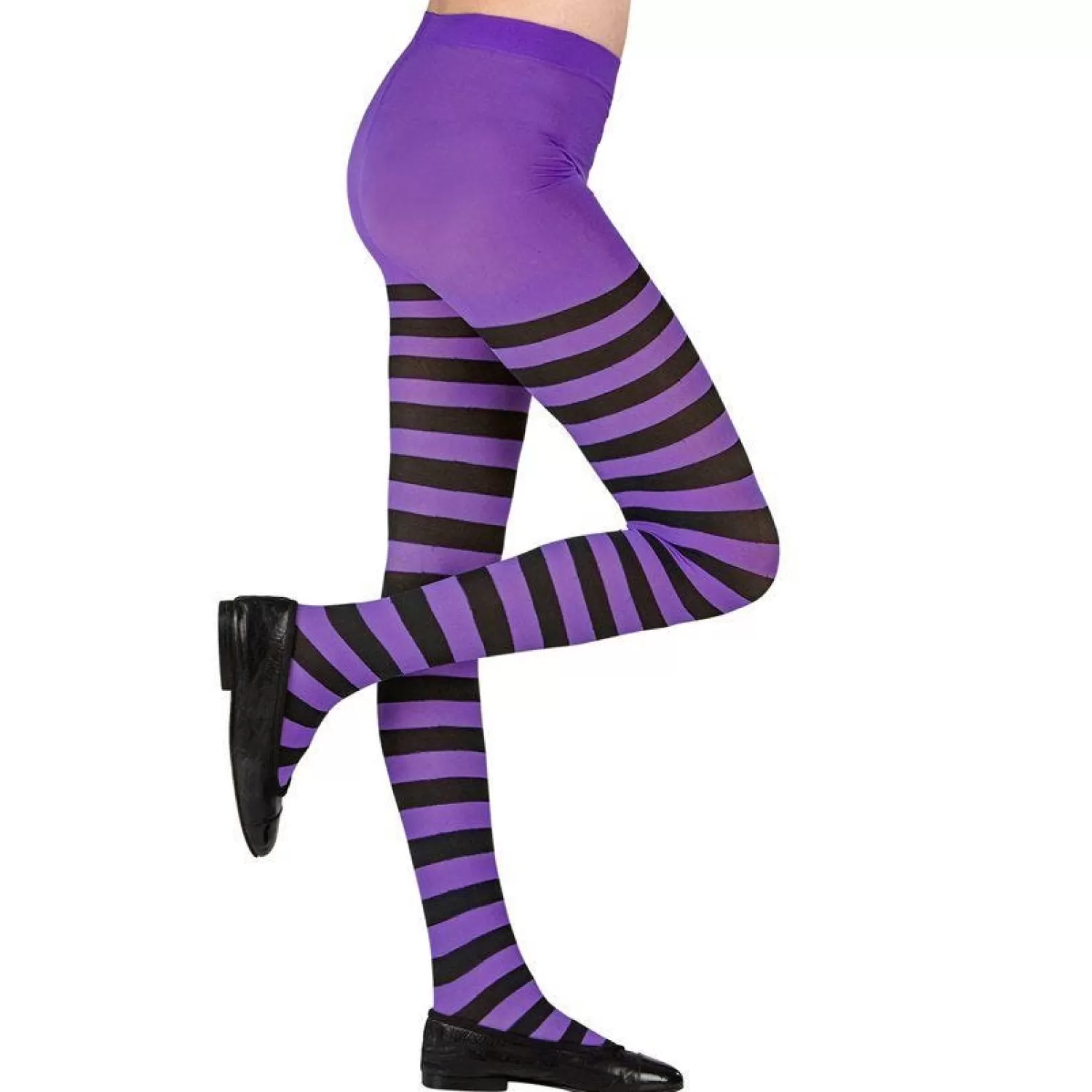 Purple & Black Tights - Child 4-6 Years<Party Delights Store