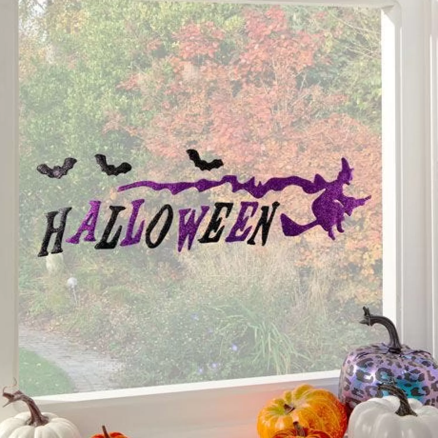 Purple Halloween Gel Clings - 15.5Cm X 53Cm<Party Delights Discount