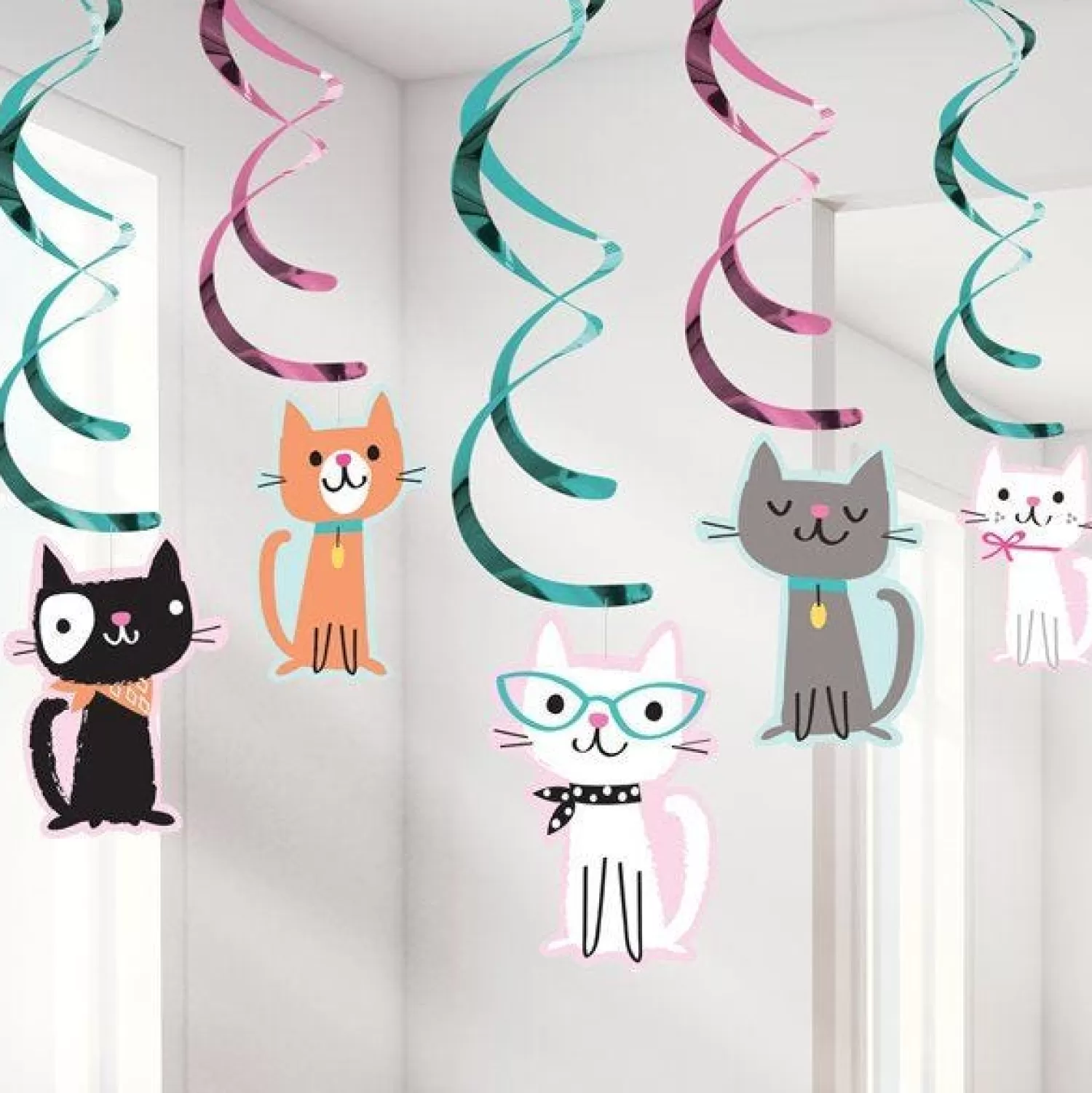 Shop Party Delights Purr-Fect Party Dizzy Danglers - 99Cm (5Pk)