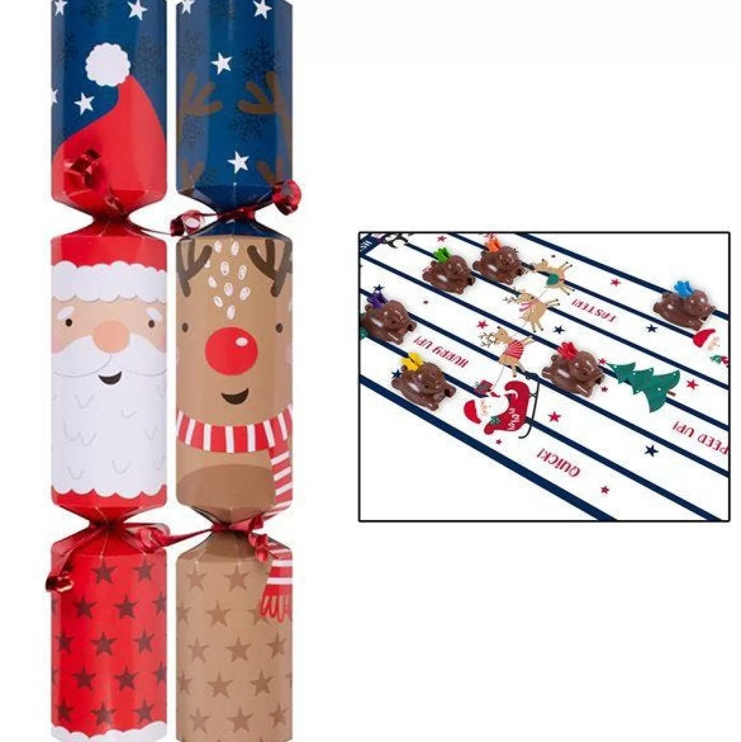 Racing Reindeers Game Crackers - 30M (6Pk)<Party Delights Online