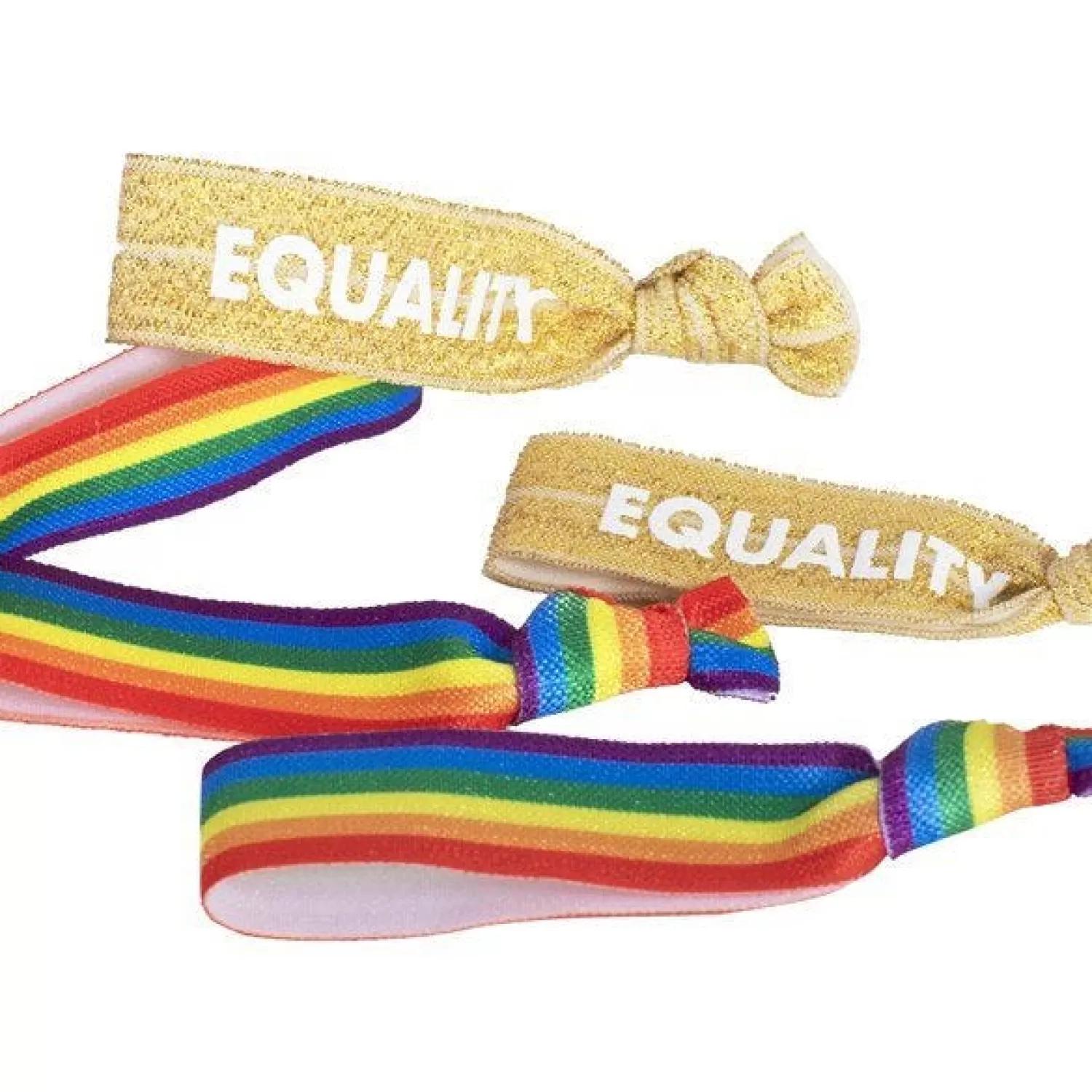 Clearance Party Delights Rainbow Equality Wristbands (5Pk)