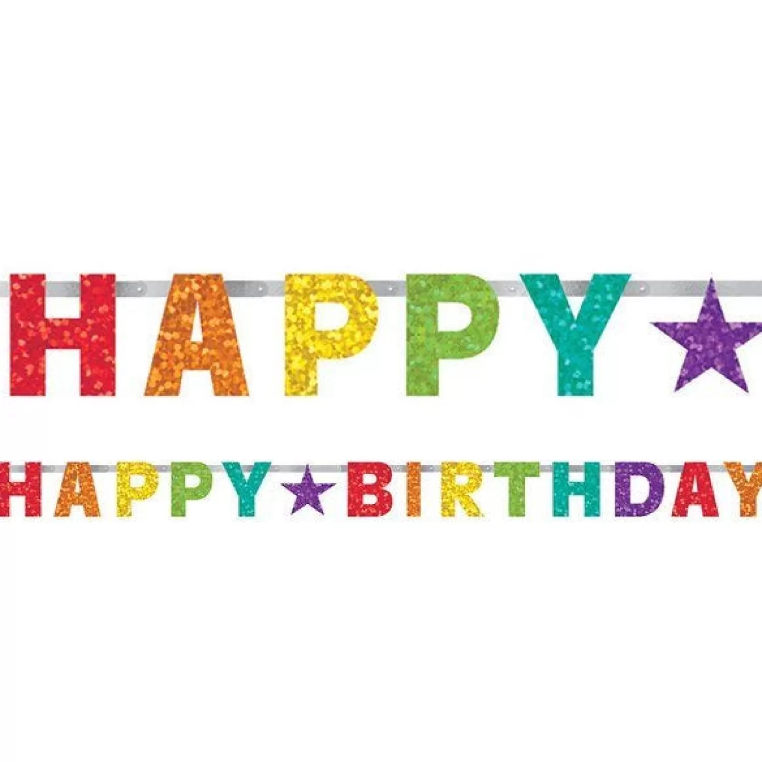 Clearance Party Delights Rainbow 'Happy Birthday' Paper Banner - 2.3M