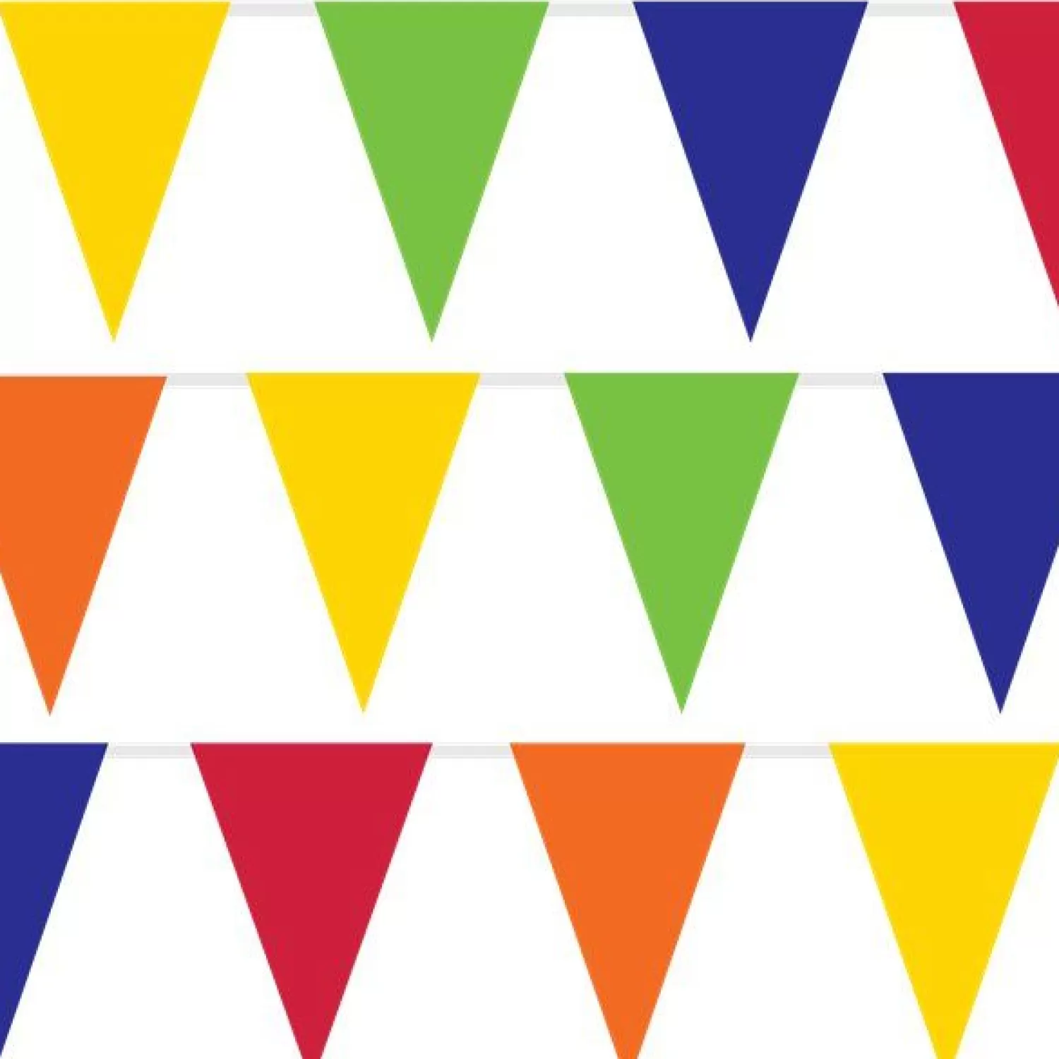 New Party Delights Rainbow Plastic Bunting - 10M